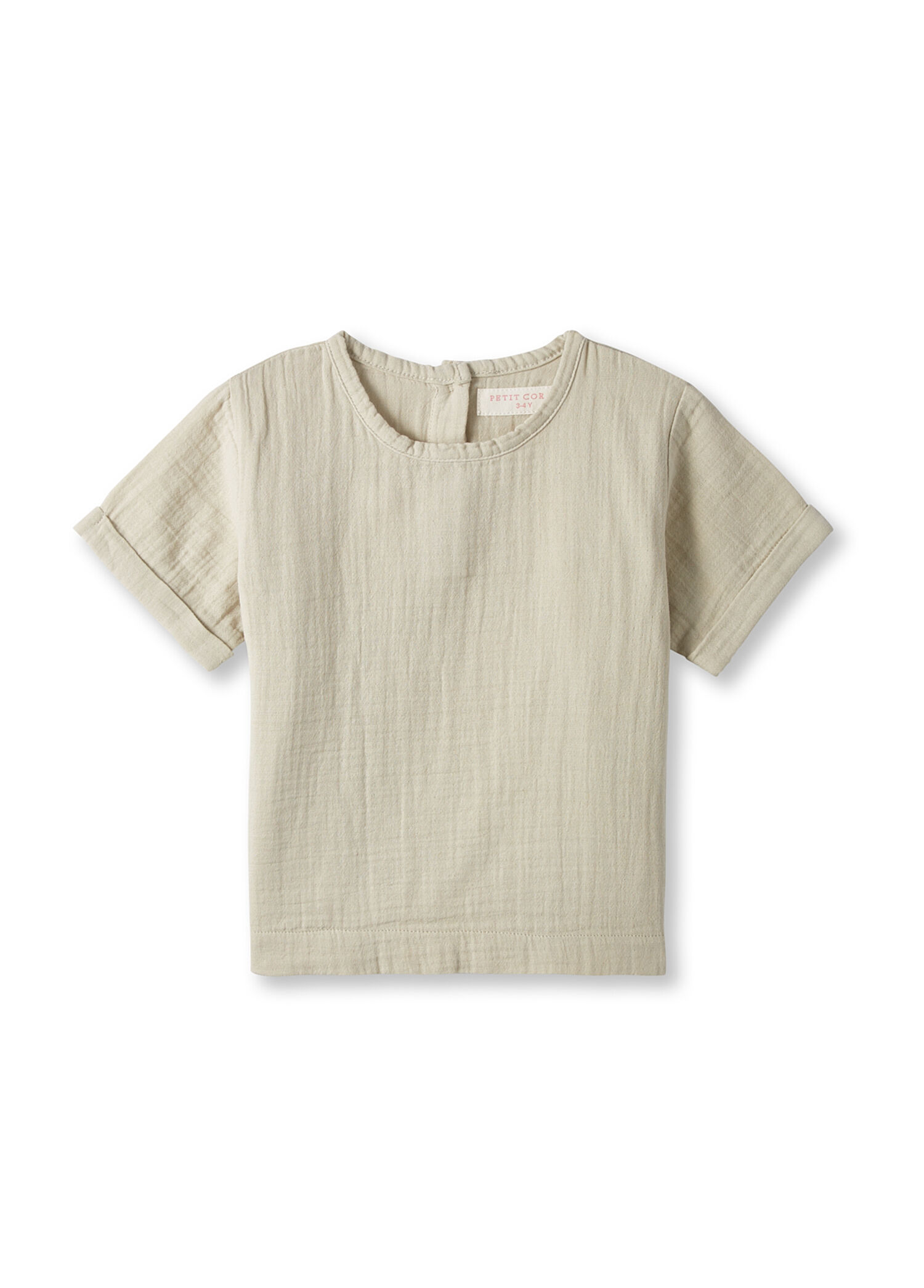 Taş Rengi Unisex Çocuk T-shirt