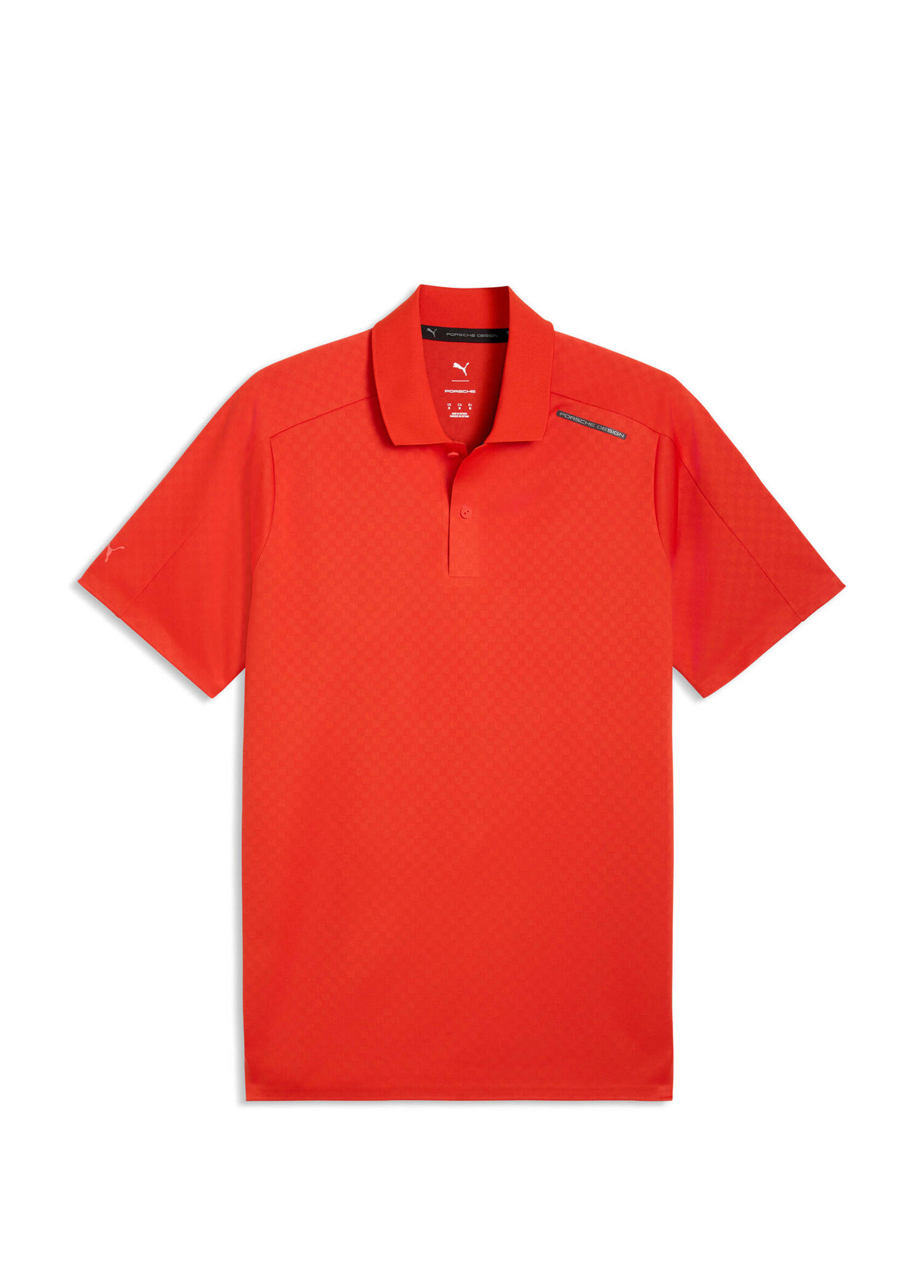 Porsche Design Majestic Red Polo Yaka Kısa Kollu Erkek Spor T-shirt