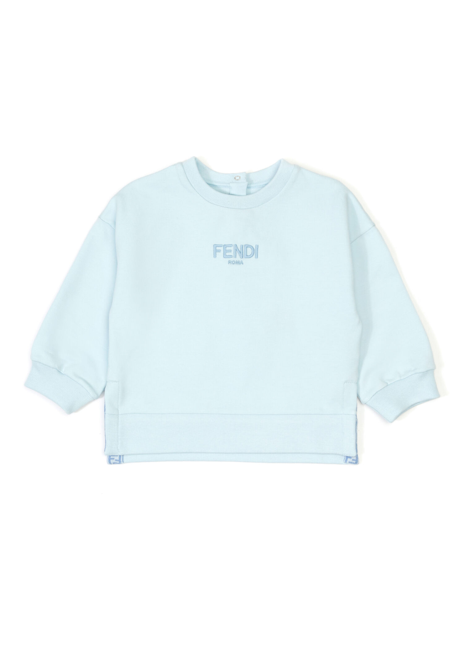 Açık Mavi Logolu Erkek Bebek Sweatshirt