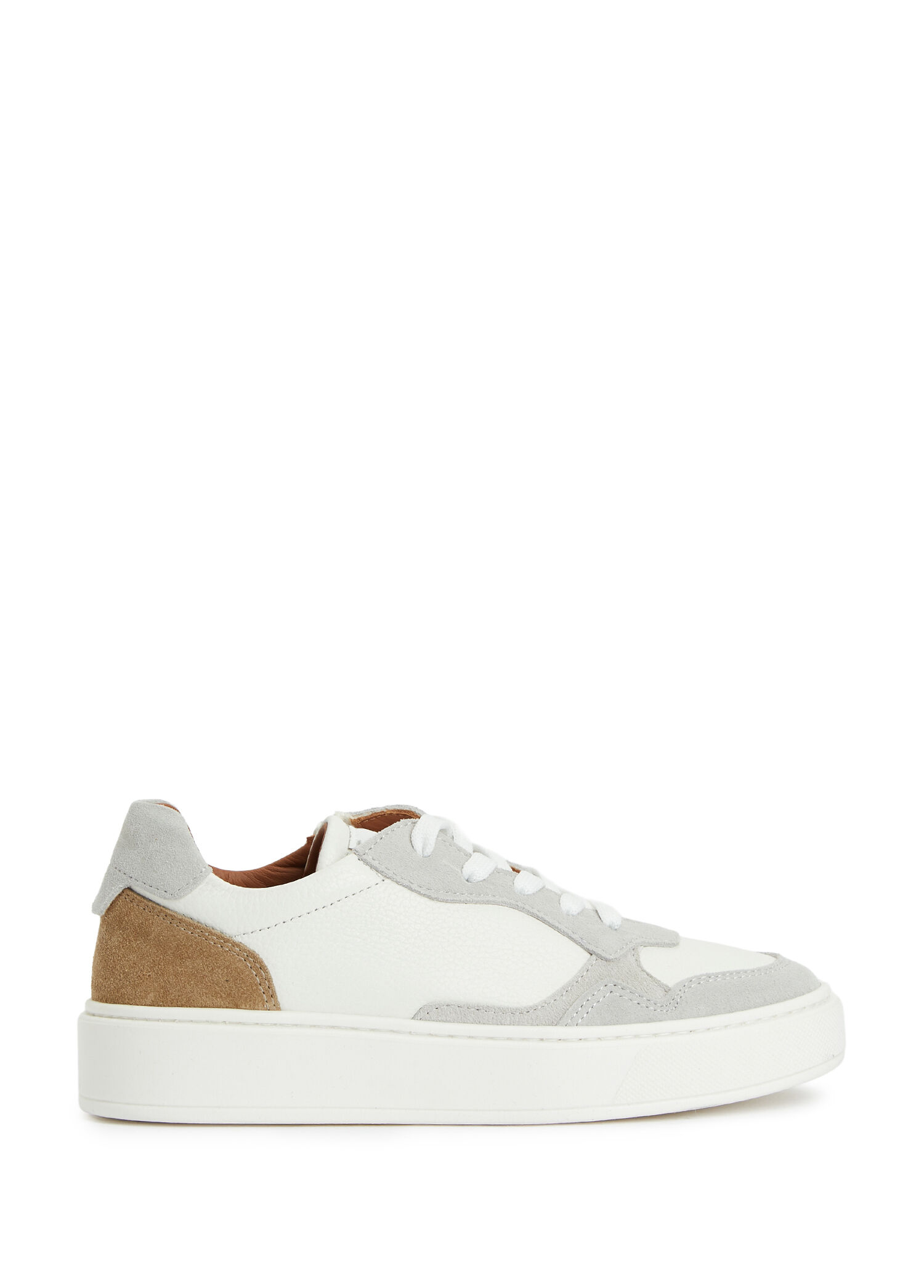 Kırık Beyaz Erkek Çocuk Deri Sneaker