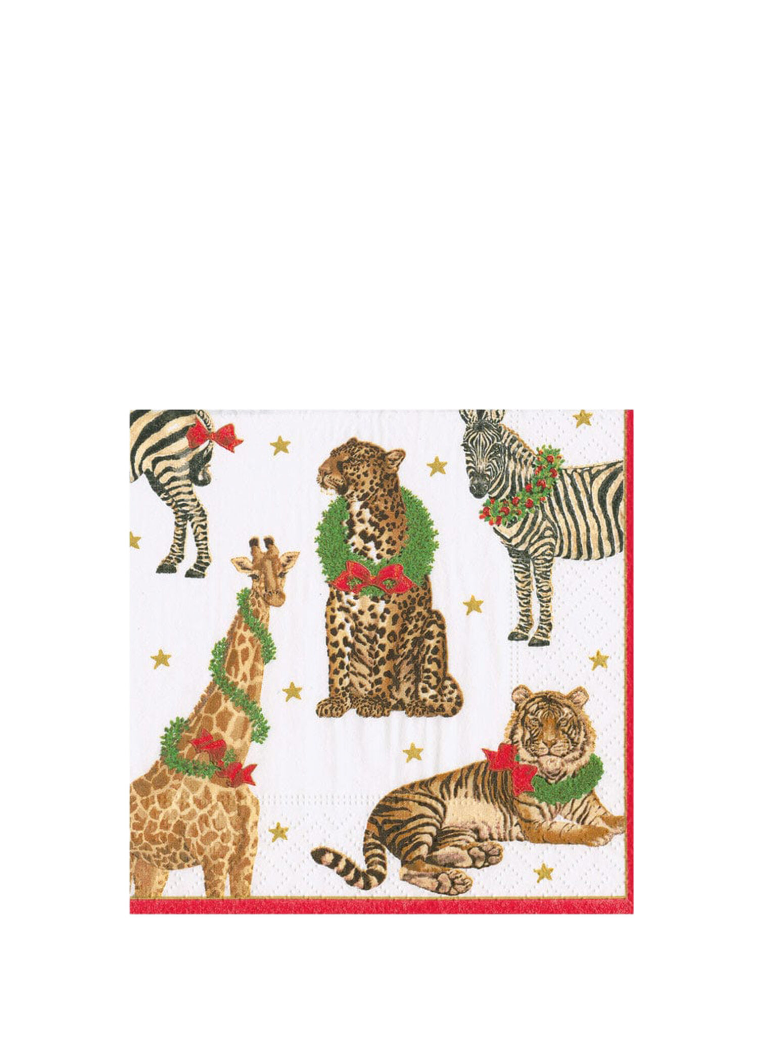 Wild Christmas Ivory Cocktail Napkins 20'li Peçete