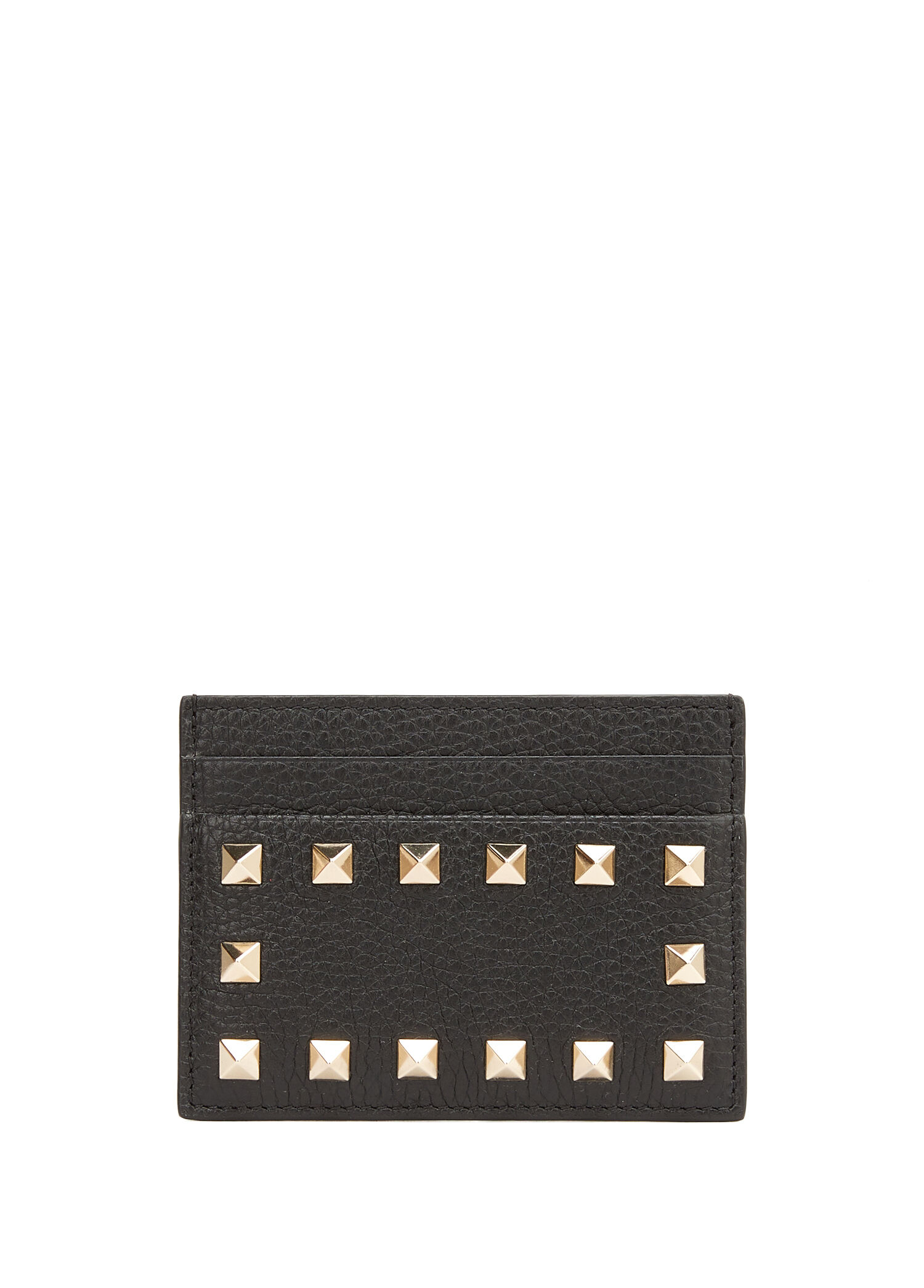 Rockstud Siyah Kadın Deri Kartlık