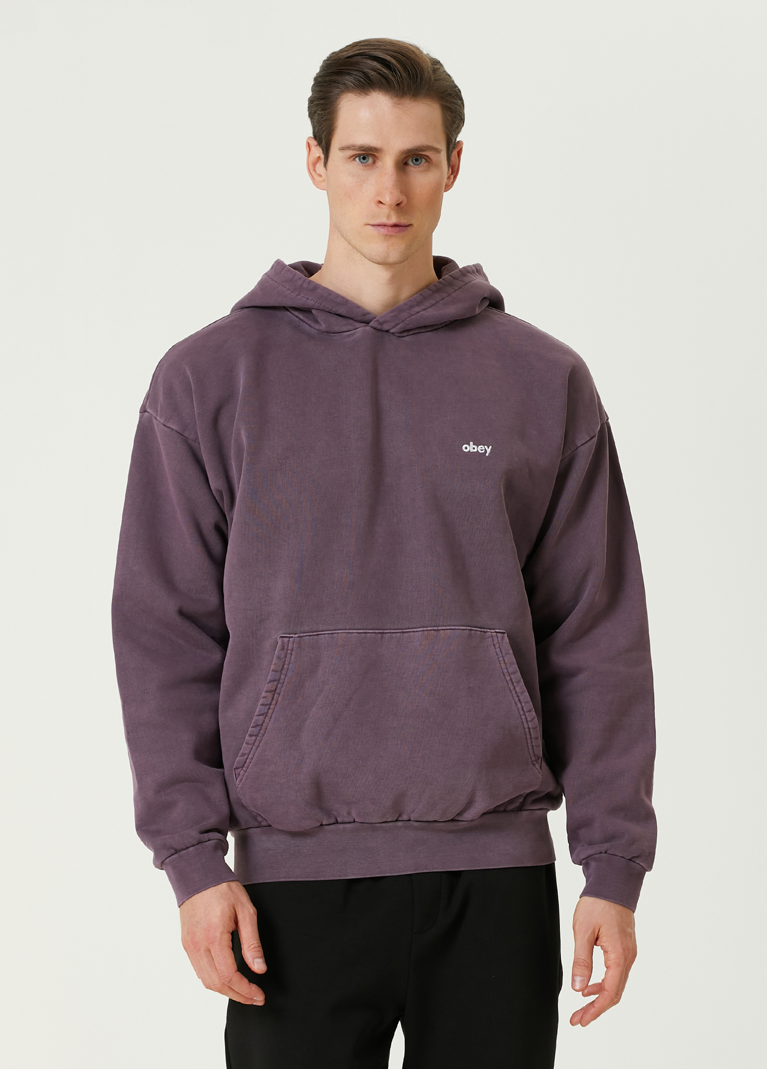 Lowercase Pigment Mürdüm Kapüşonlu Sweatshirt