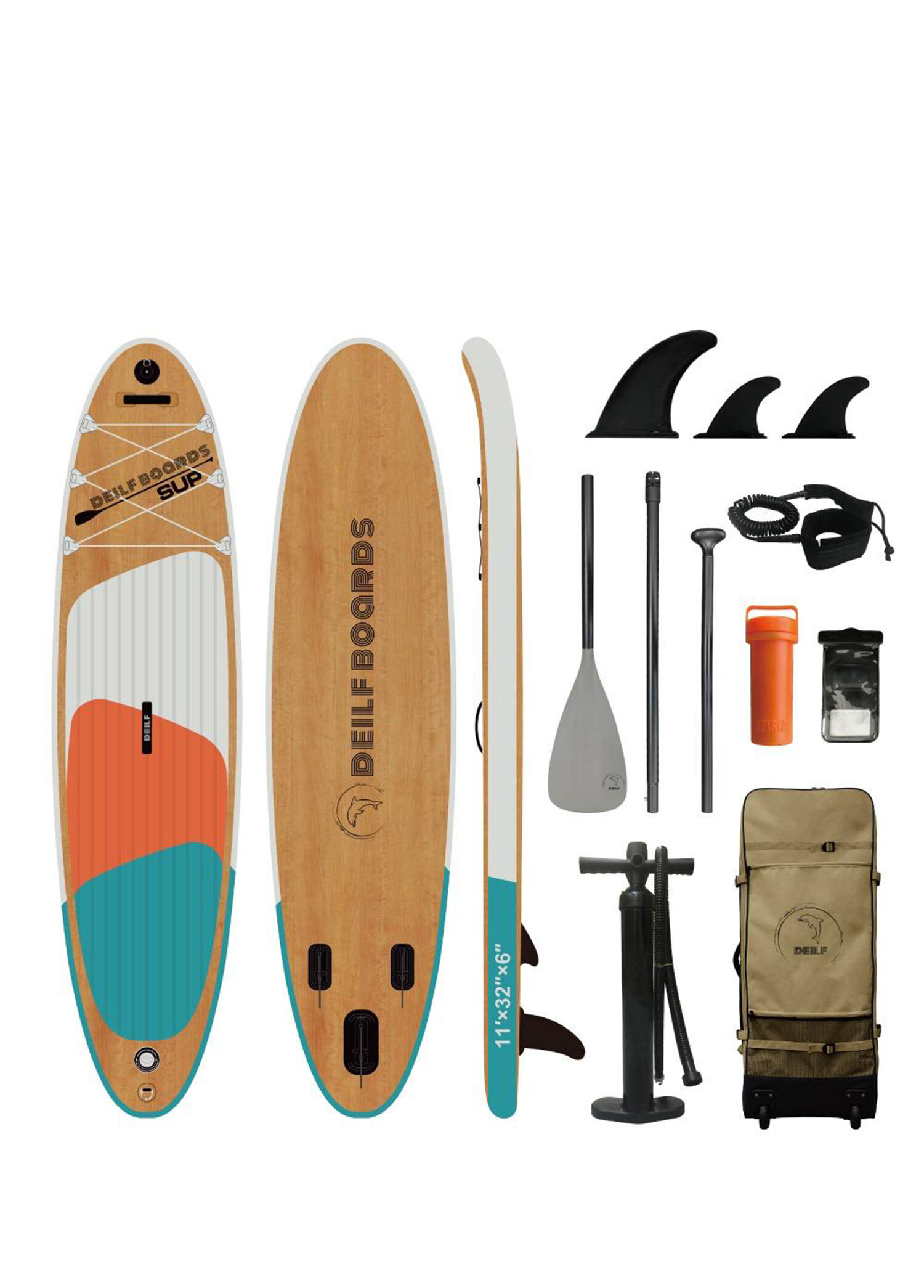 Woody Pro Şişirilebilir Sup Sörf Tahtası Paddle Board