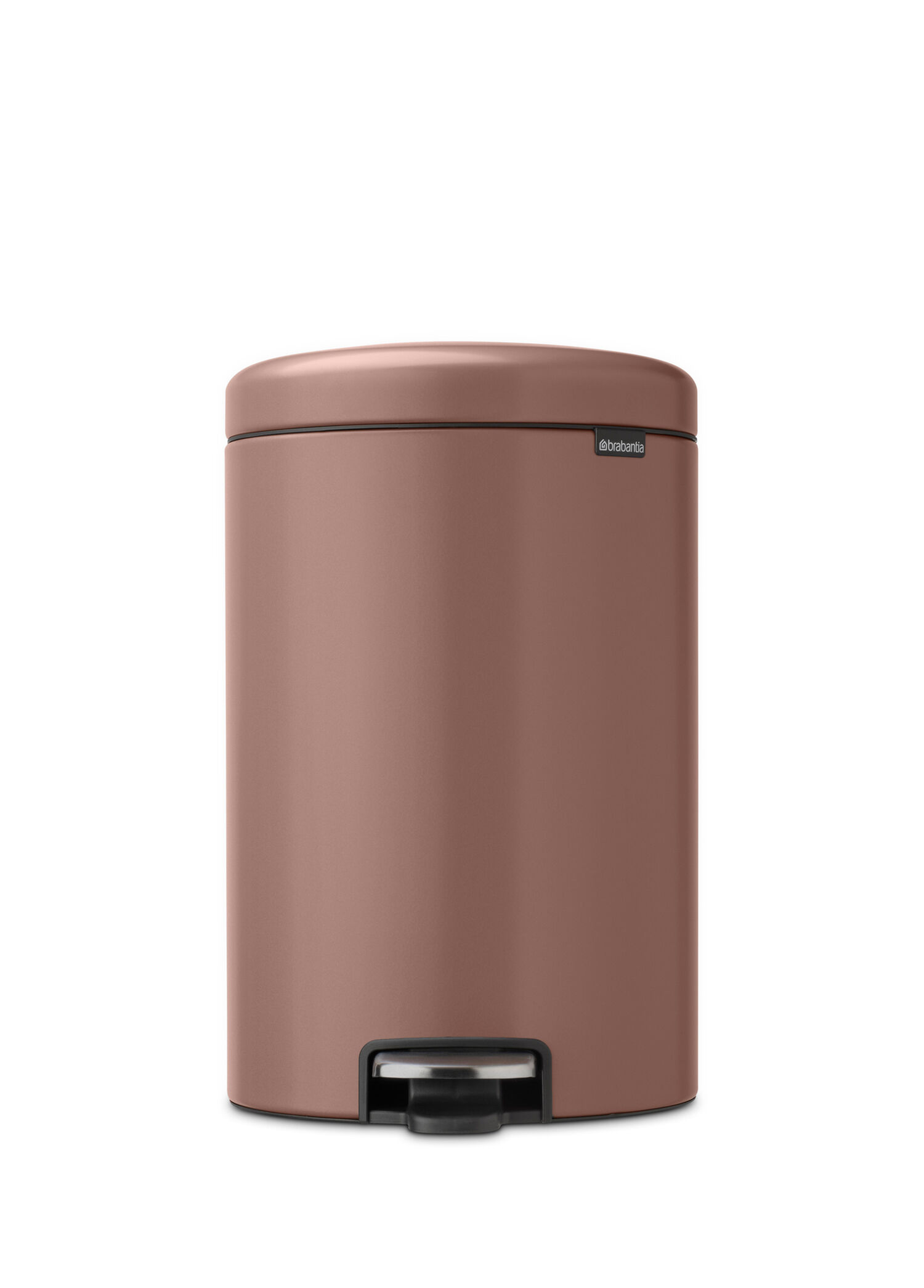 Newicon Satin Taupe Pedallı Çelik Mutfak Çöp Kovası 20 Lt