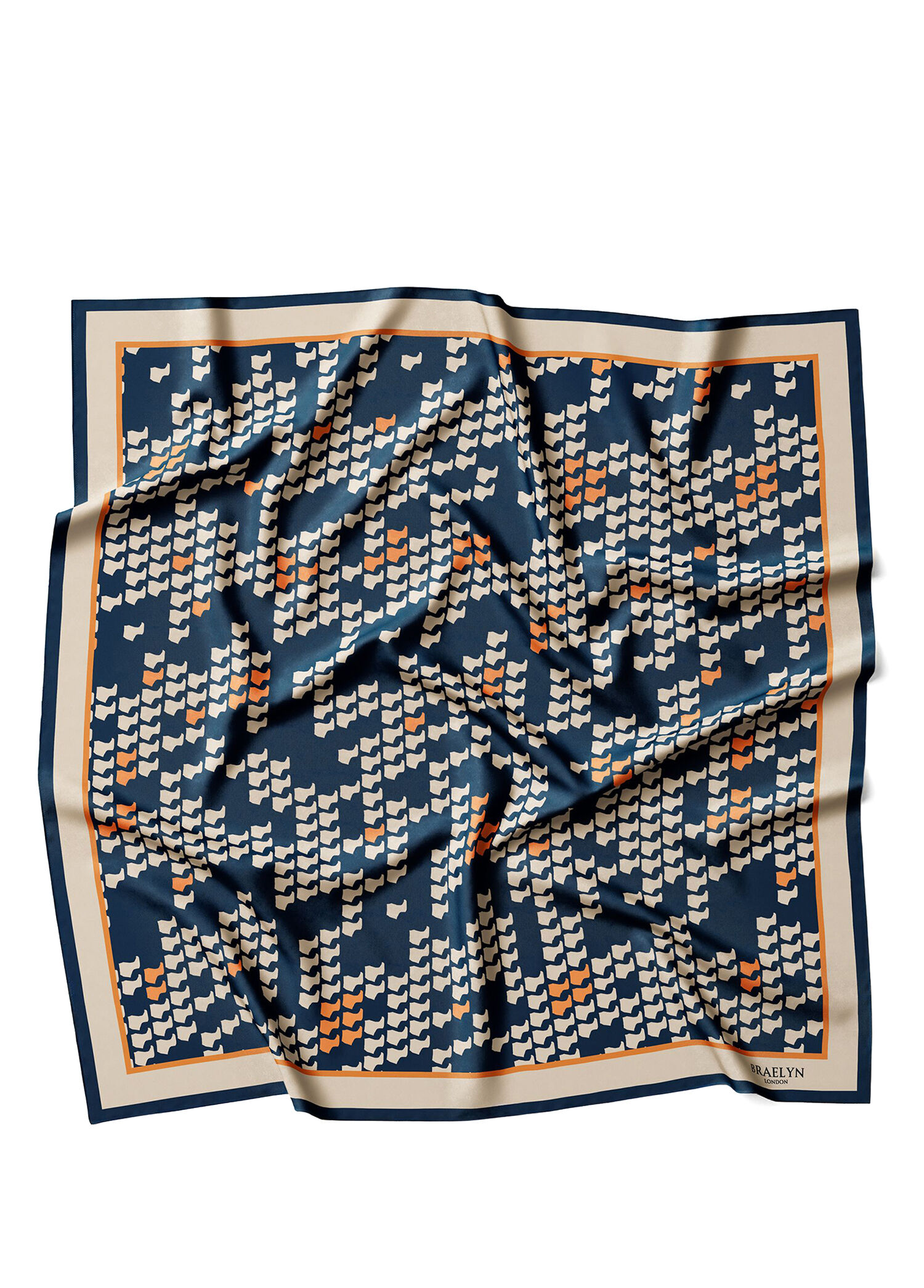 Geometric Harmony Twill İpek Kadın Eşarp