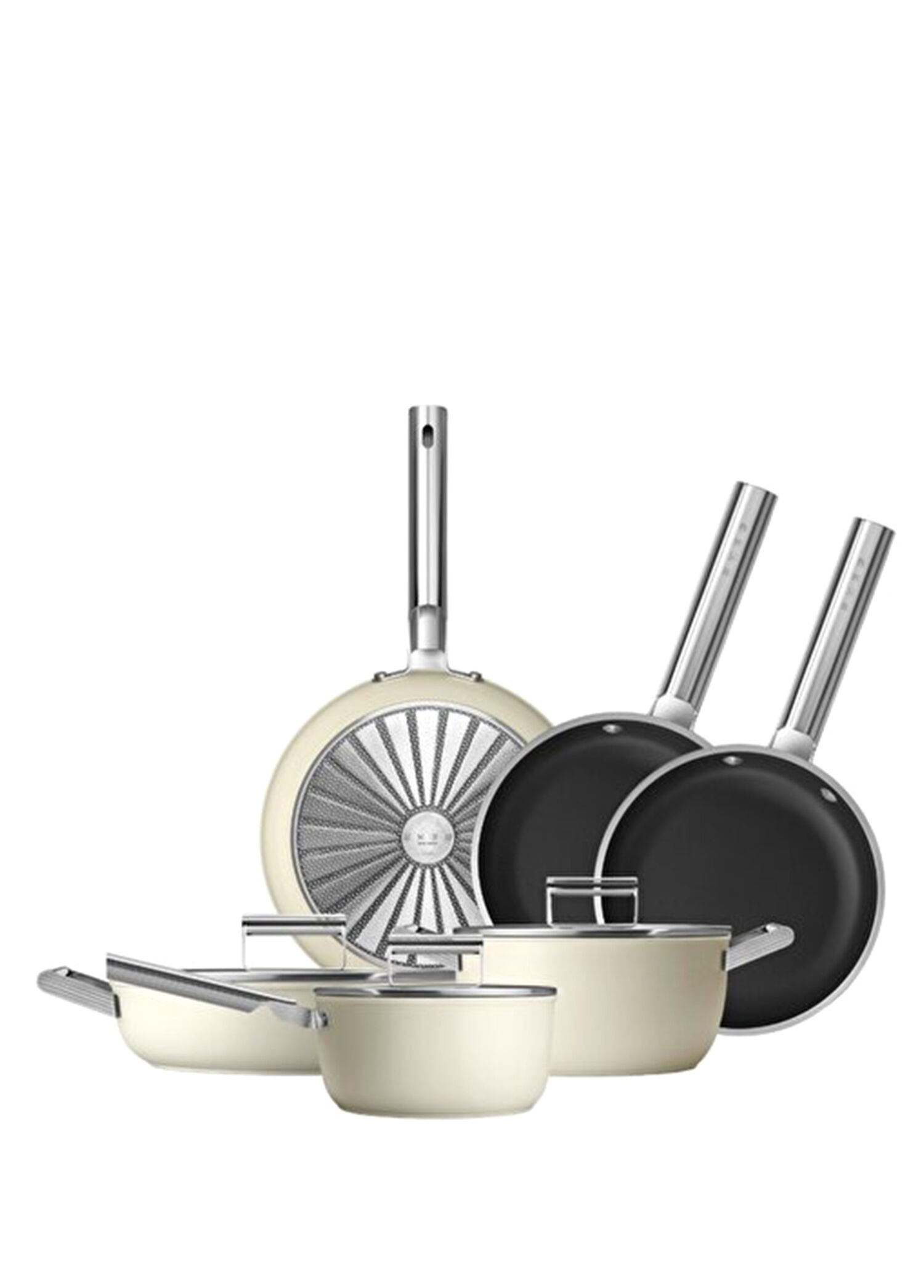 Cookware 50's Style Grande Krem 6'lı Set