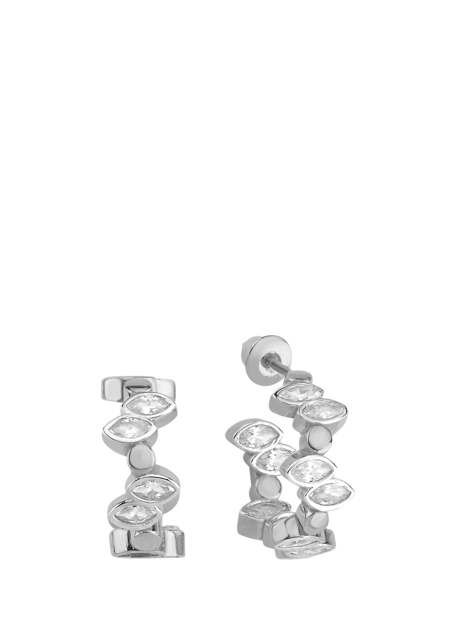 Unmatched Stone Women's Silver Earrings