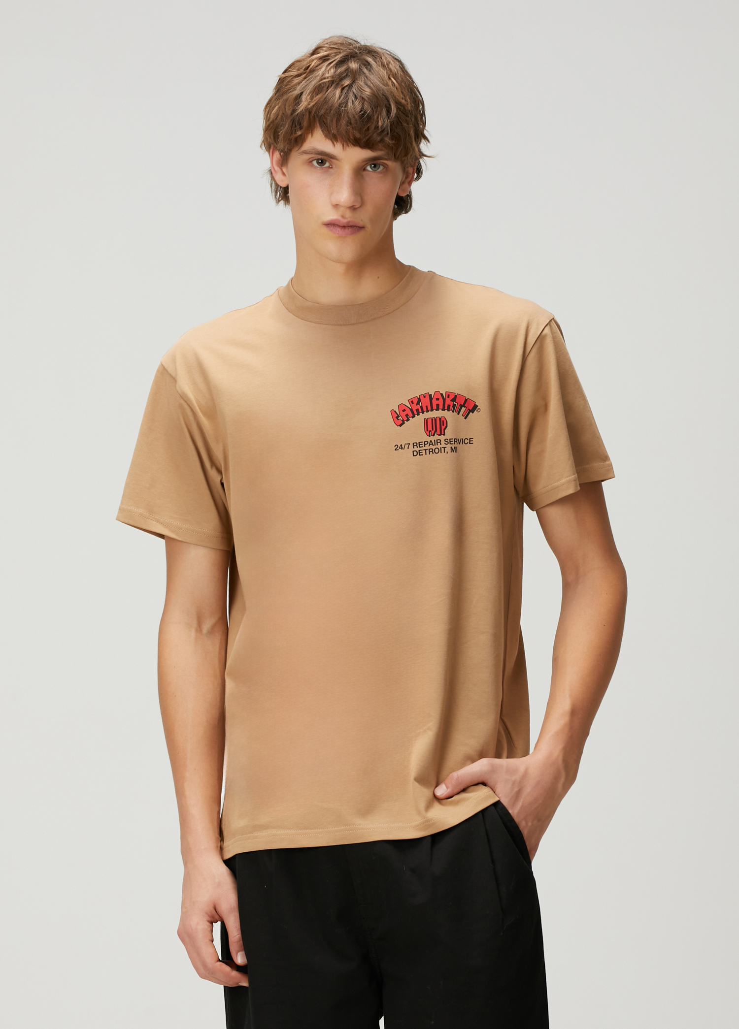 Nude Logo Baskılı T-shirt