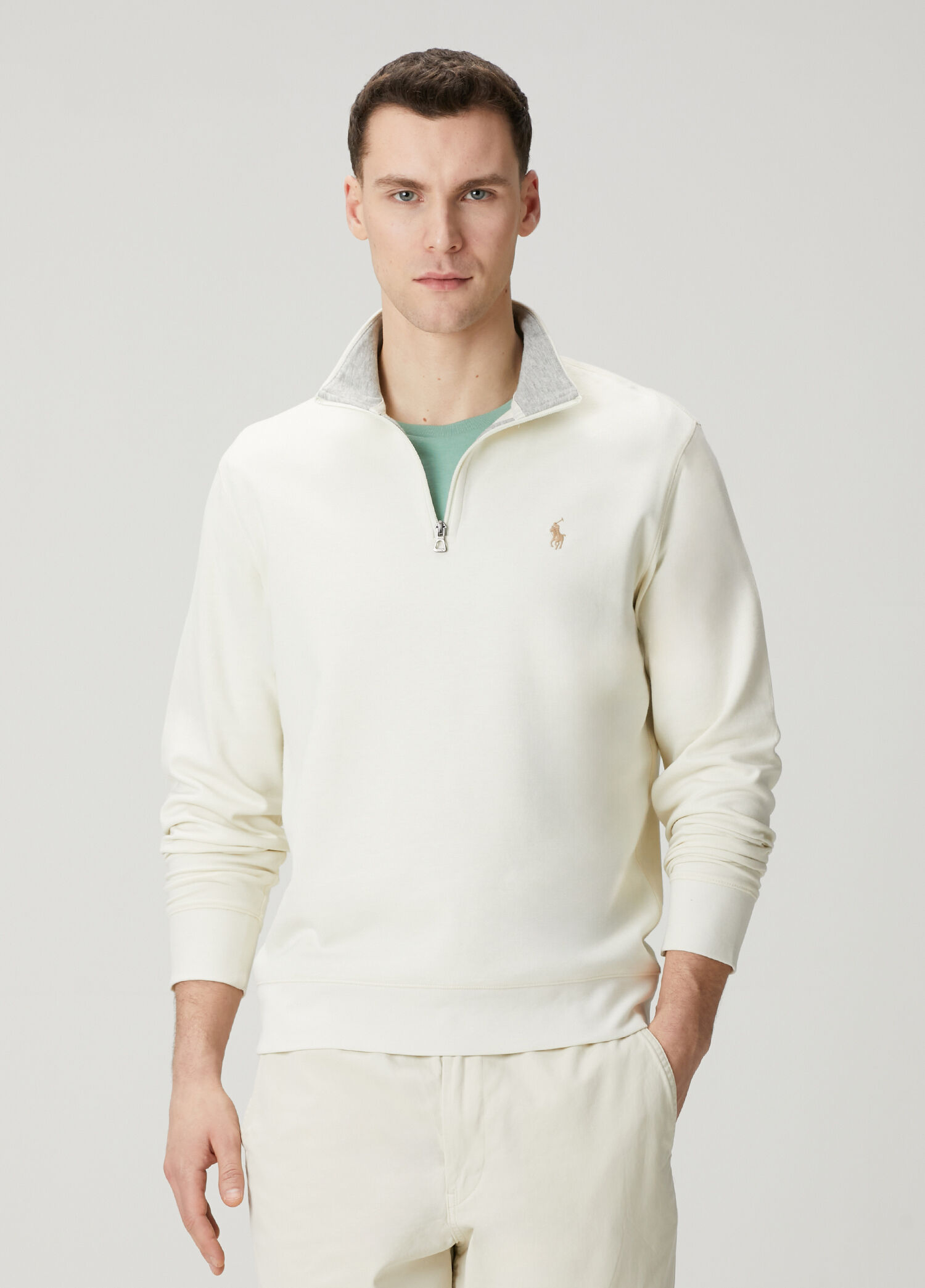 メンズウェア Ralph Lauren vast Polo Ralph Lauren Naturel Erkek Naturel Yakası Fermuarlı