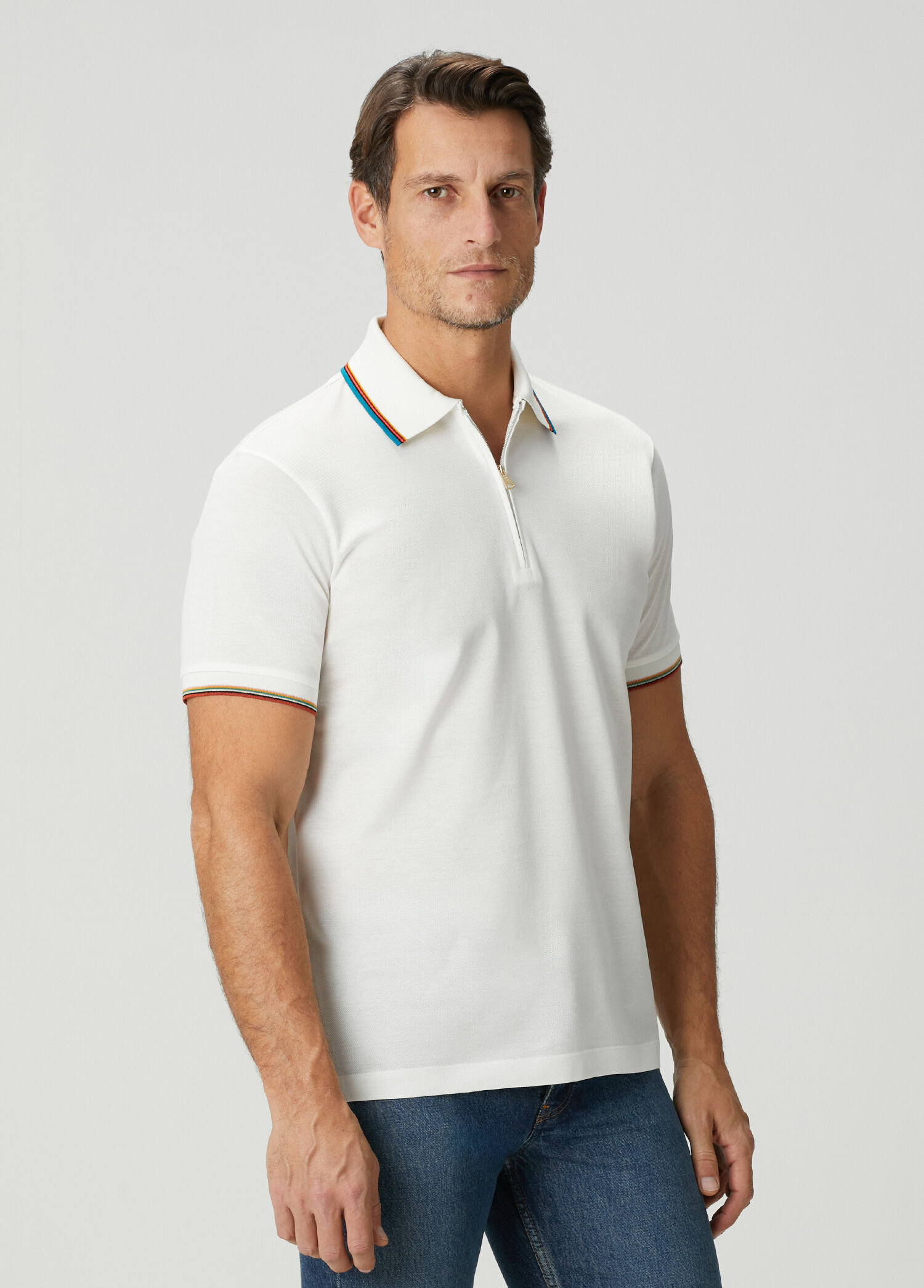 Beyaz Polo Yaka T-shirt