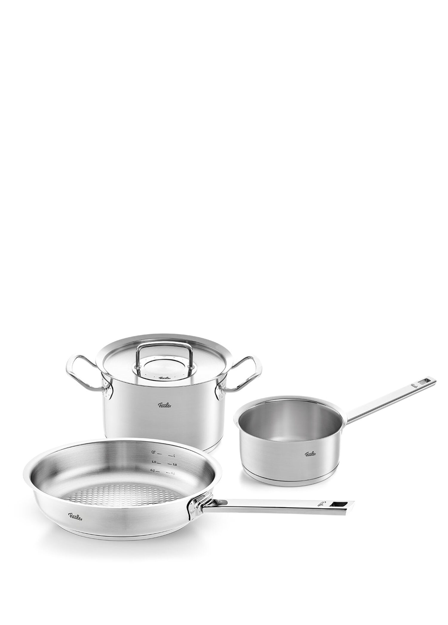 Original Profi Collection Metal Kapaklı 4 Parça Çelik Tencere Seti