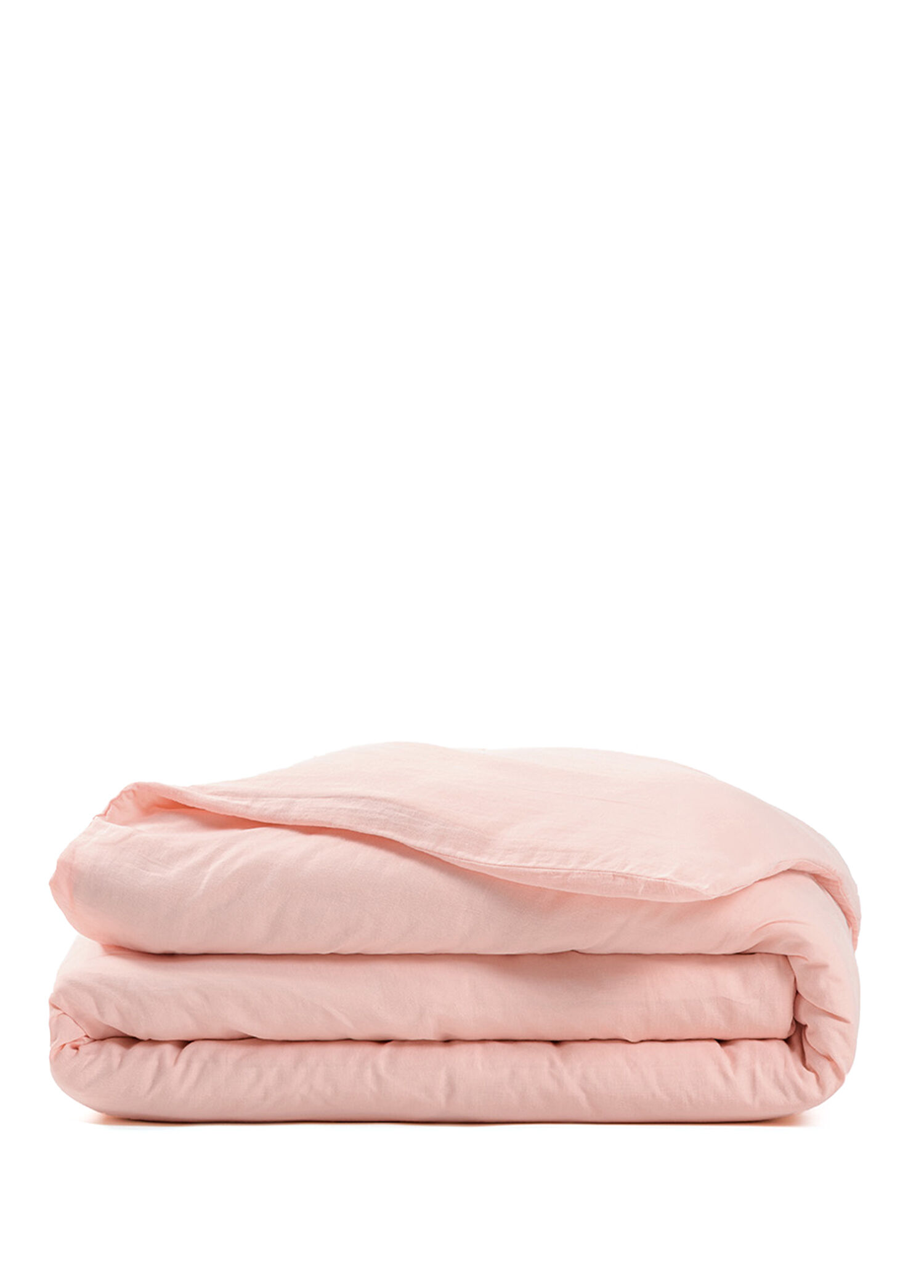 Washed Linen Pembe Keten Çift Kişilik Nevresim Kılıfı 200 x 220 cm