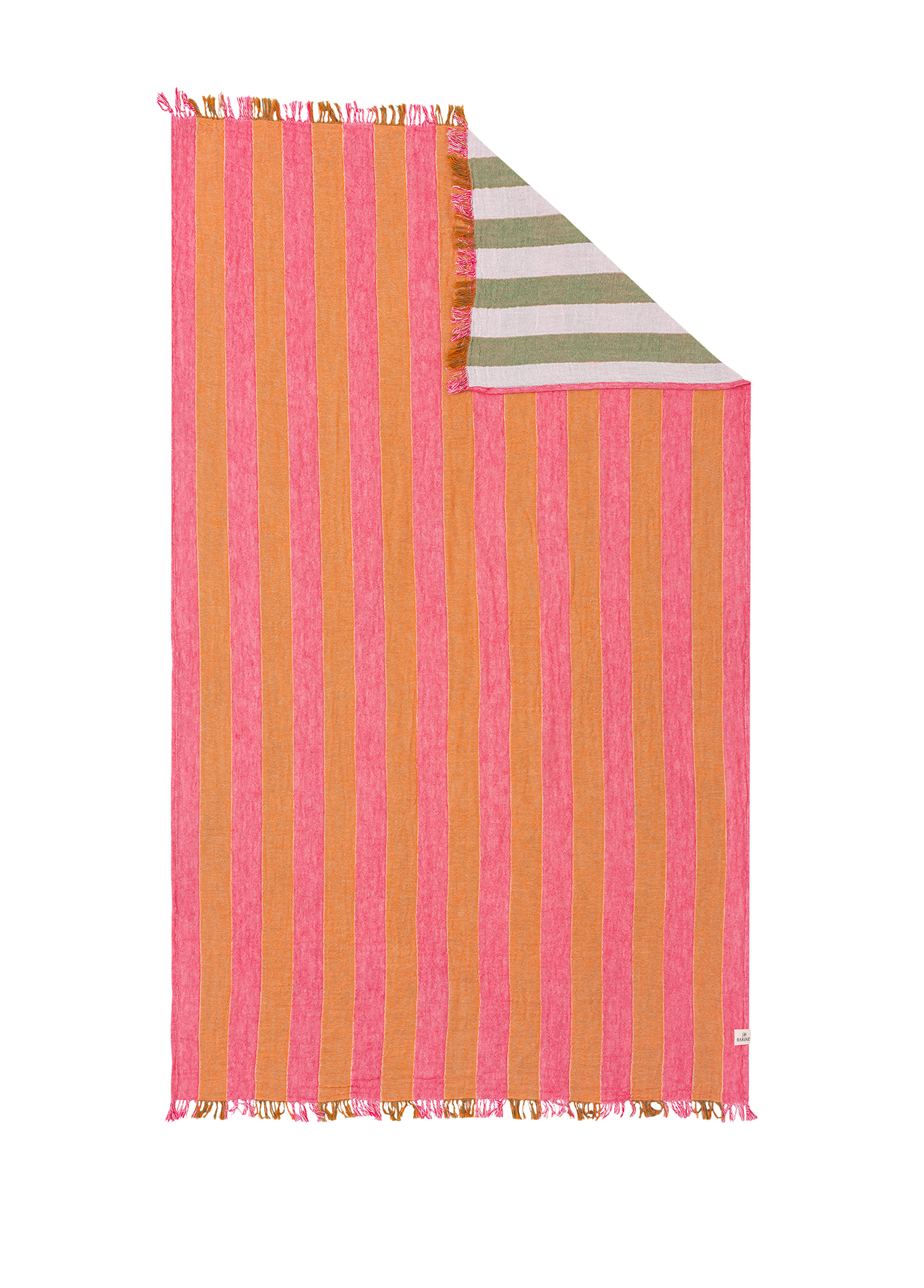 Striped Gauze Pembe Peştemal 90 x 175 cm