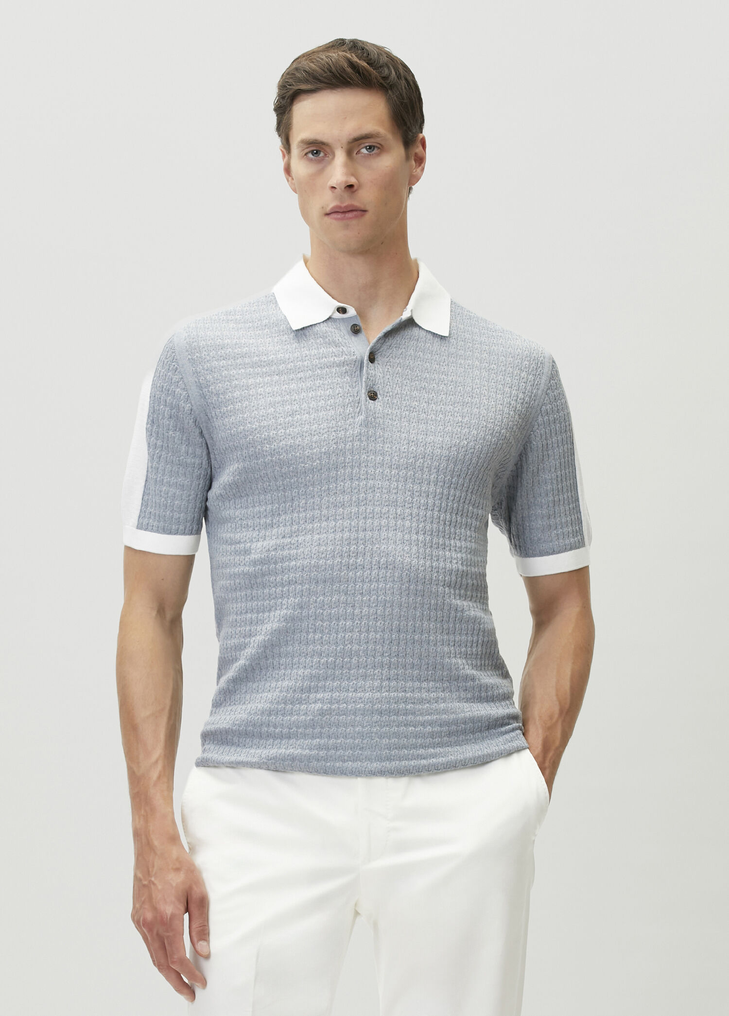 Açık Mavi Polo Yaka T-shirt