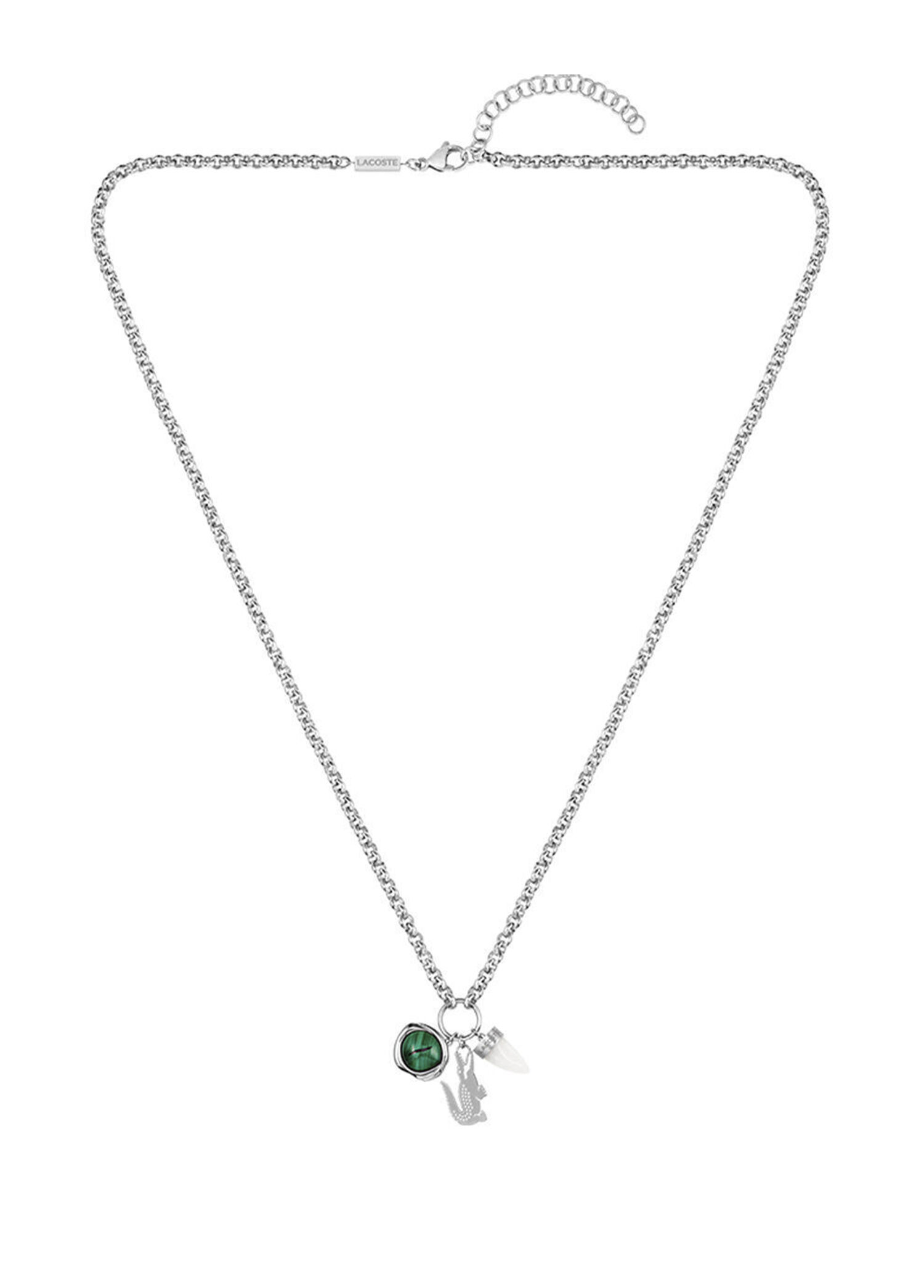 LACJ2040614 Metali Gri Çelik Unisex Kolye