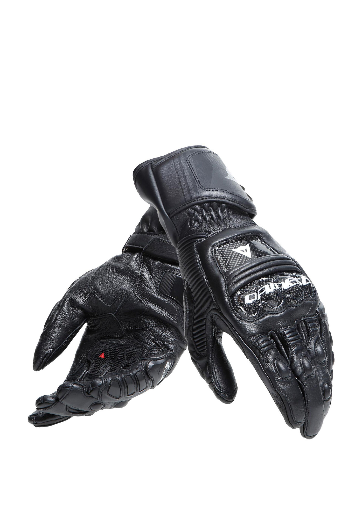 Druid 4 Black Charcoal Gray Deri Erkek Motosiklet Eldiveni