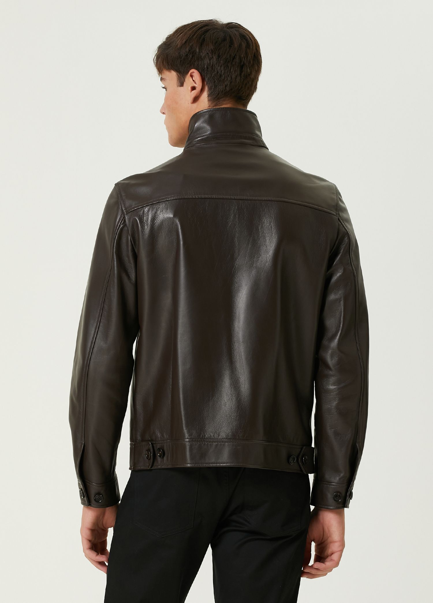 Dunhill - Brown Leather Coat