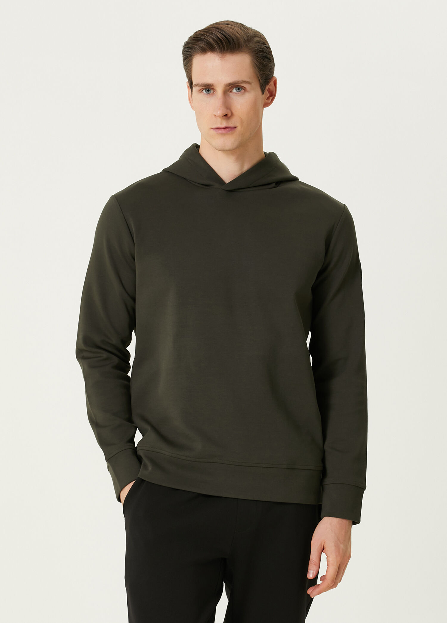 Haki Logo Nakışlı Sweatshirt