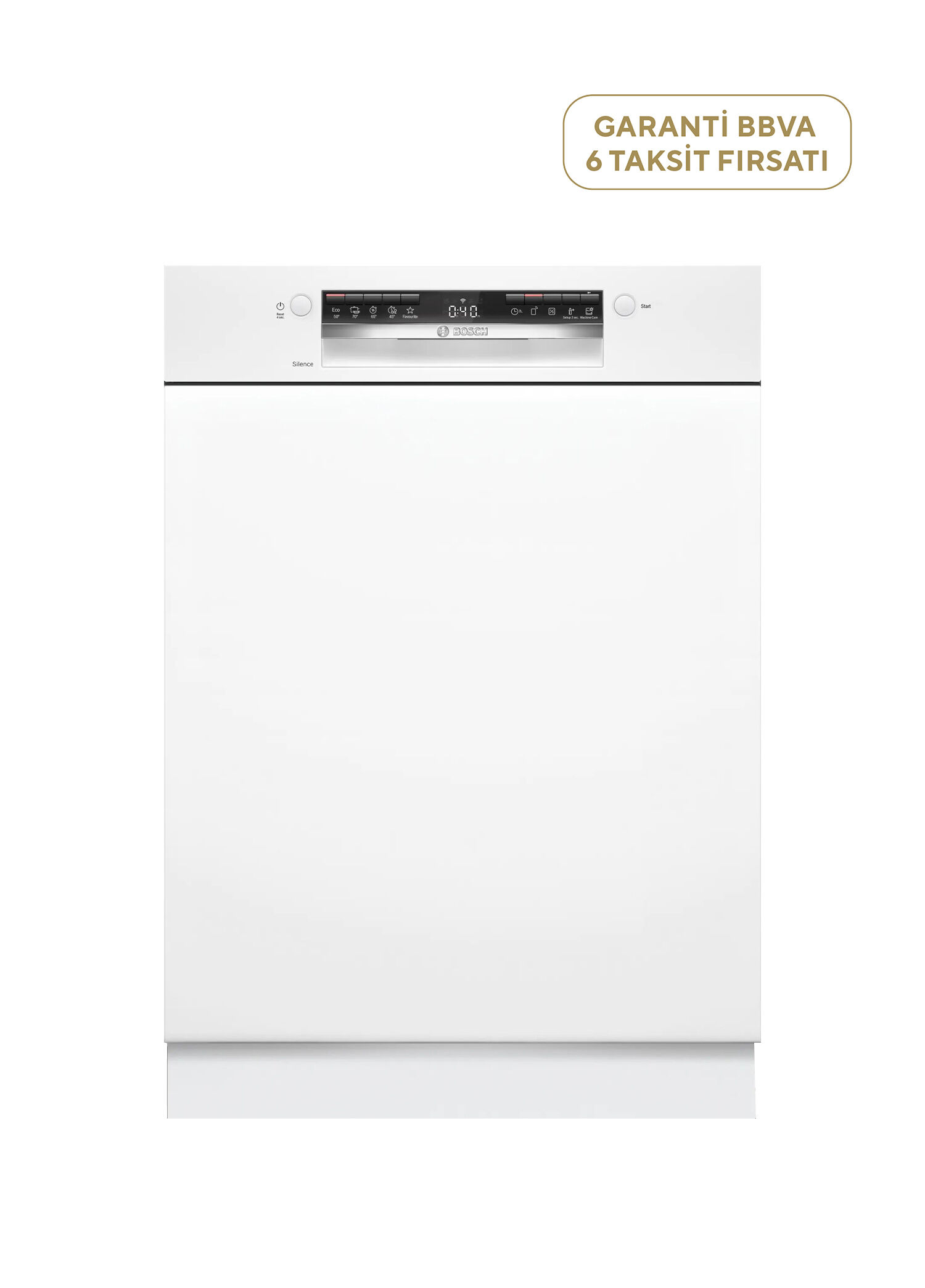SMI4IKW50T Serie 4 Beyaz 5 Programlı Yarı Ankastre Bulaşık Makinesi