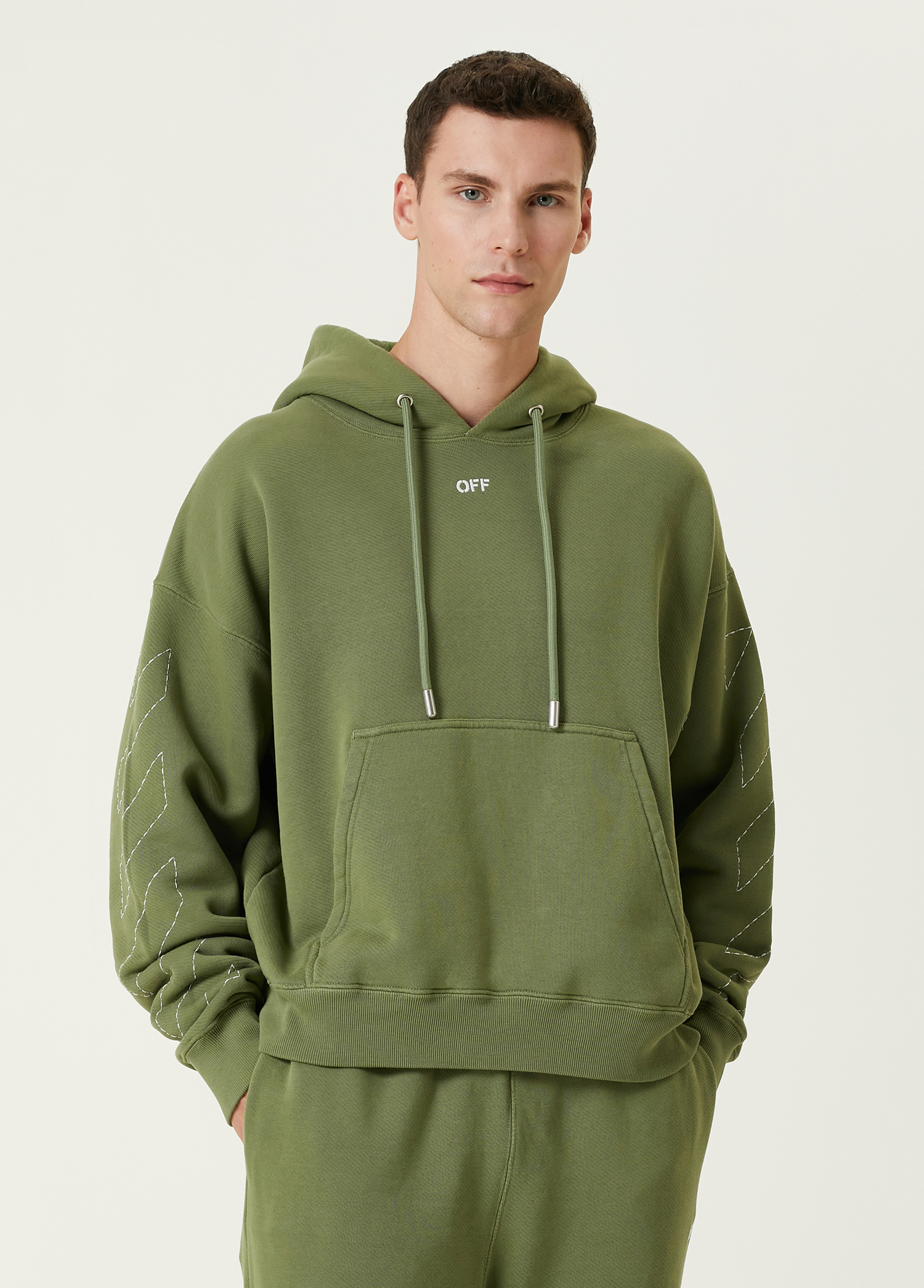 Yeşil Kapüşonlu Sweatshirt