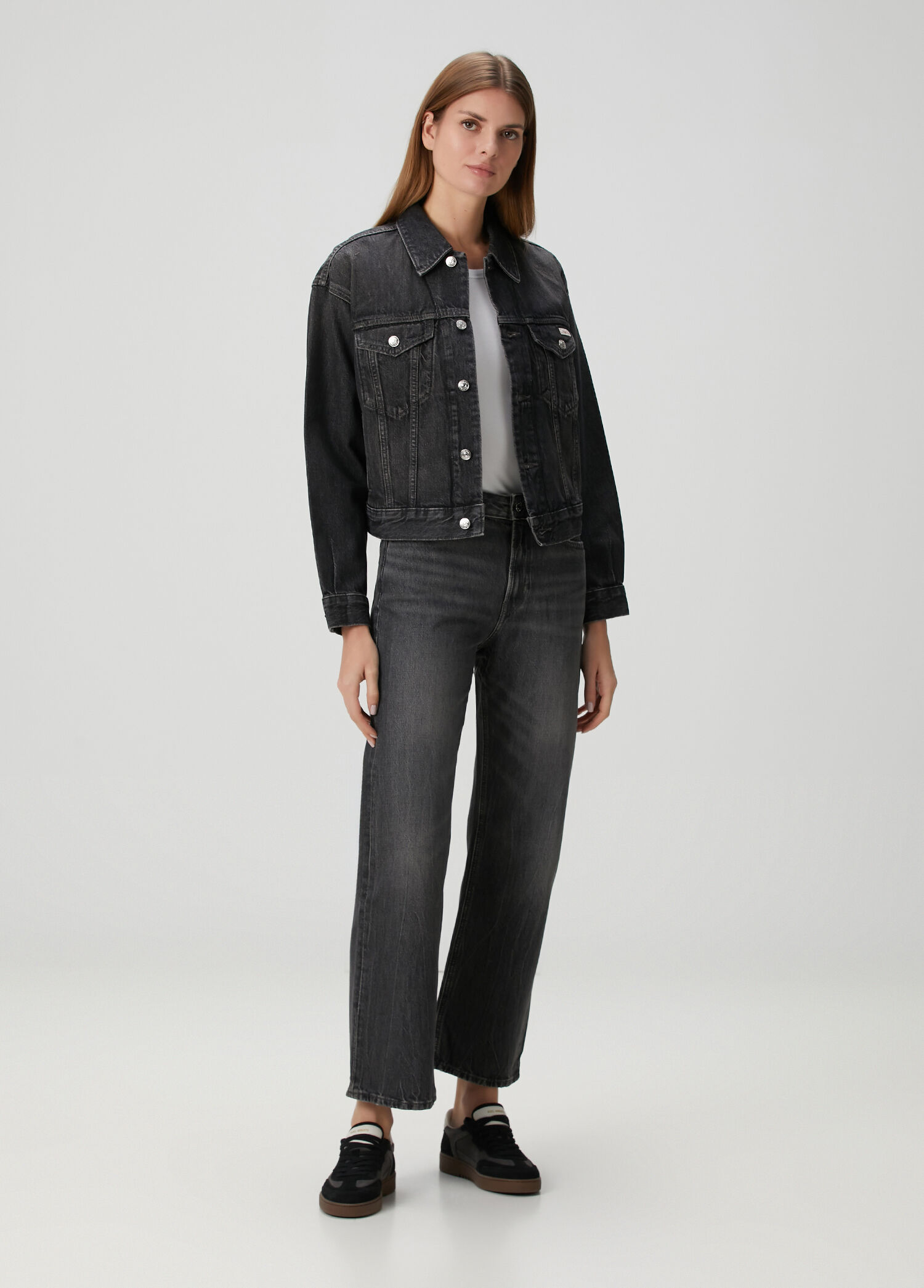 Signature 90s Straight Leg Siyah Jean Pantolon