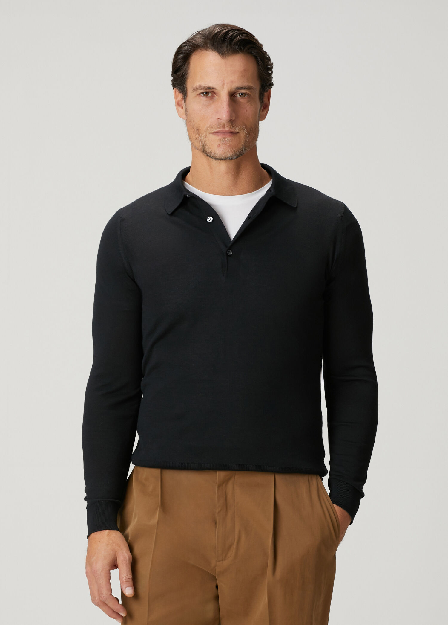 Bradw Black Polo Sweater