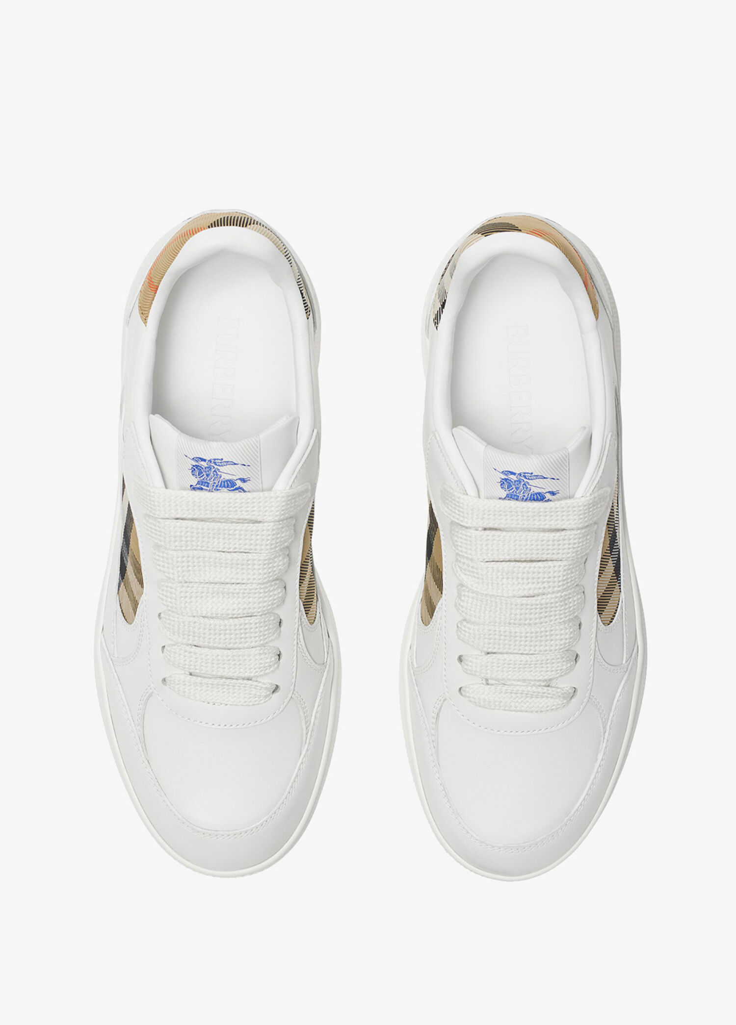 Burberry Beyaz Kadın Mix Leather And Terrace Beyaz Kadın Sneaker