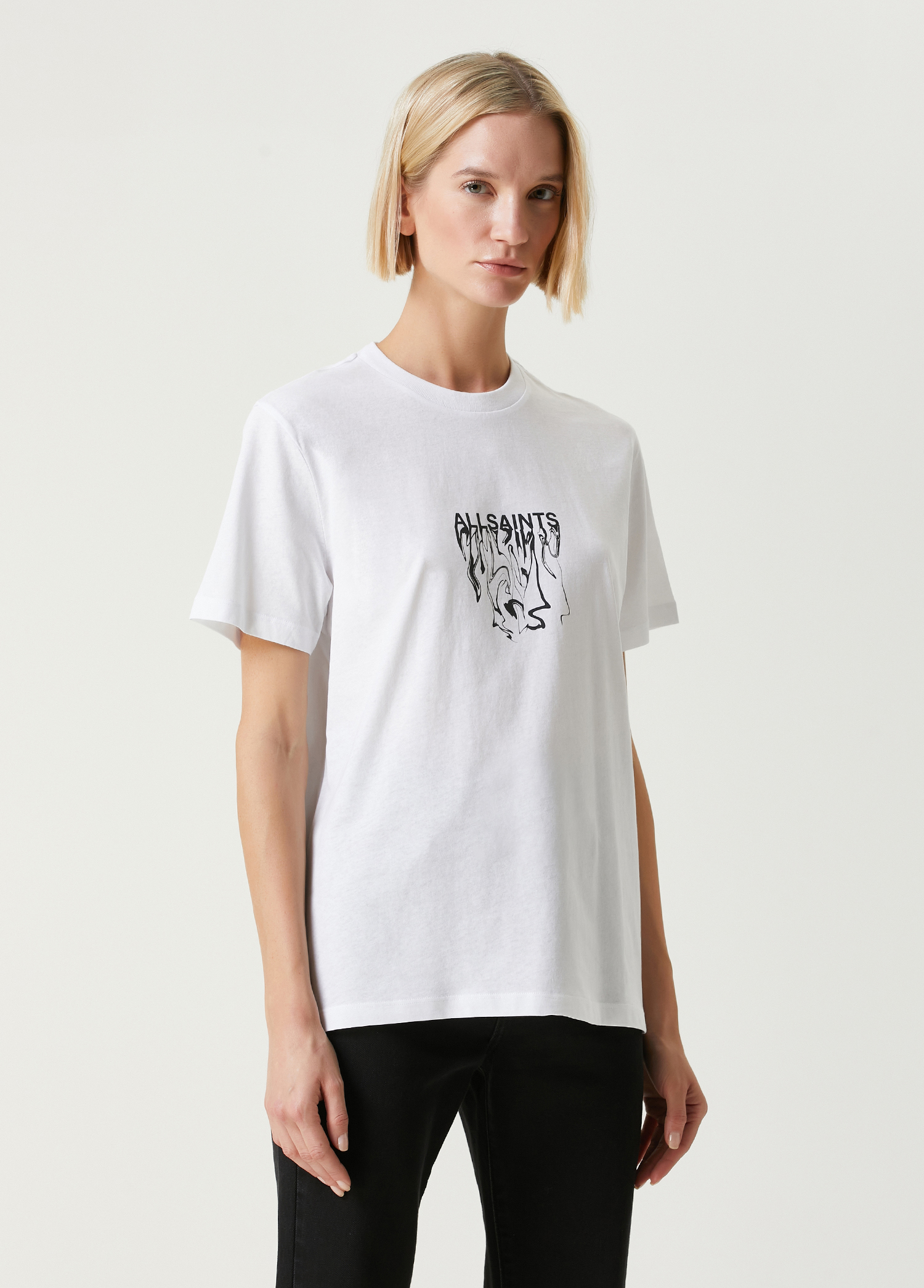 InkSaints Boyfriend Relaxed Fit Beyaz T-shirt