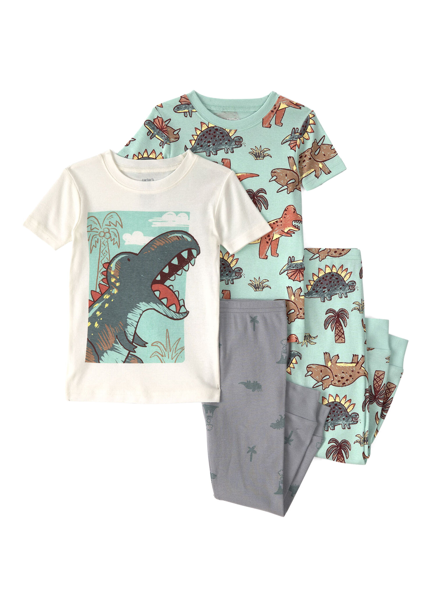 Renkli T-Shirt Pantolon Erkek Çocuk Pijama Set