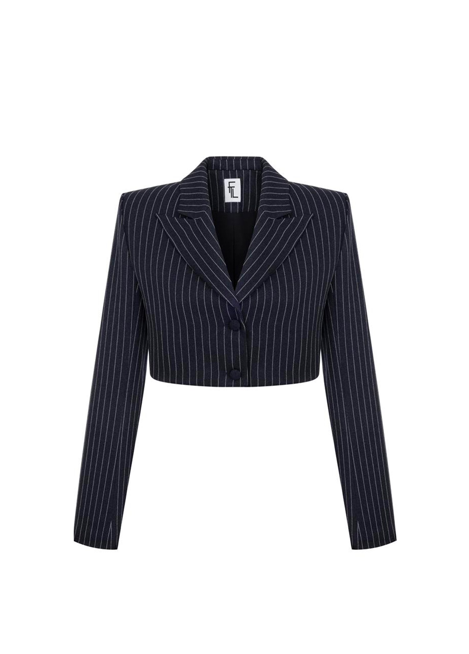 Siyah Uzun Kollu Crop Blazer Kadın Ceket