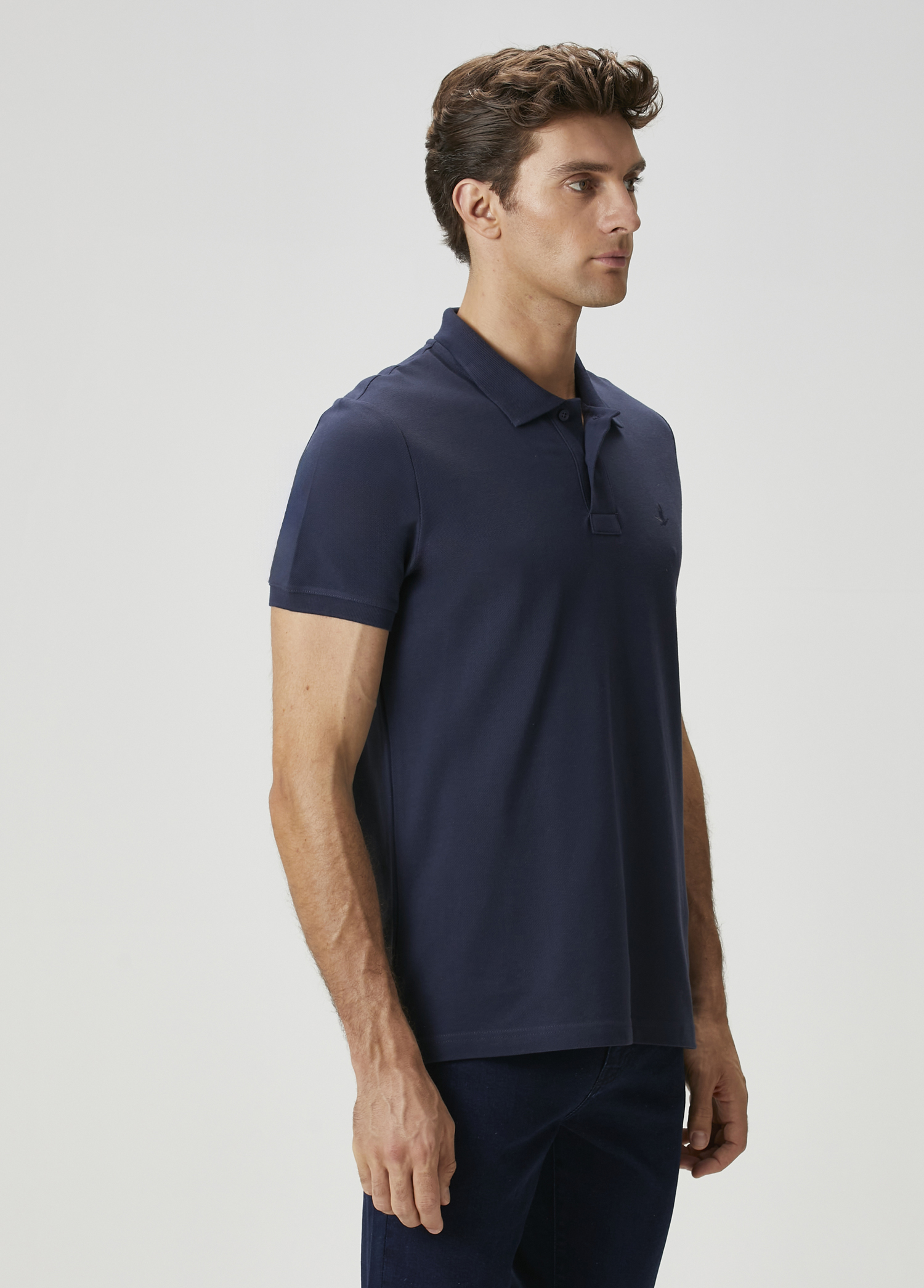 Lacivert Polo Yaka T-shirt_2