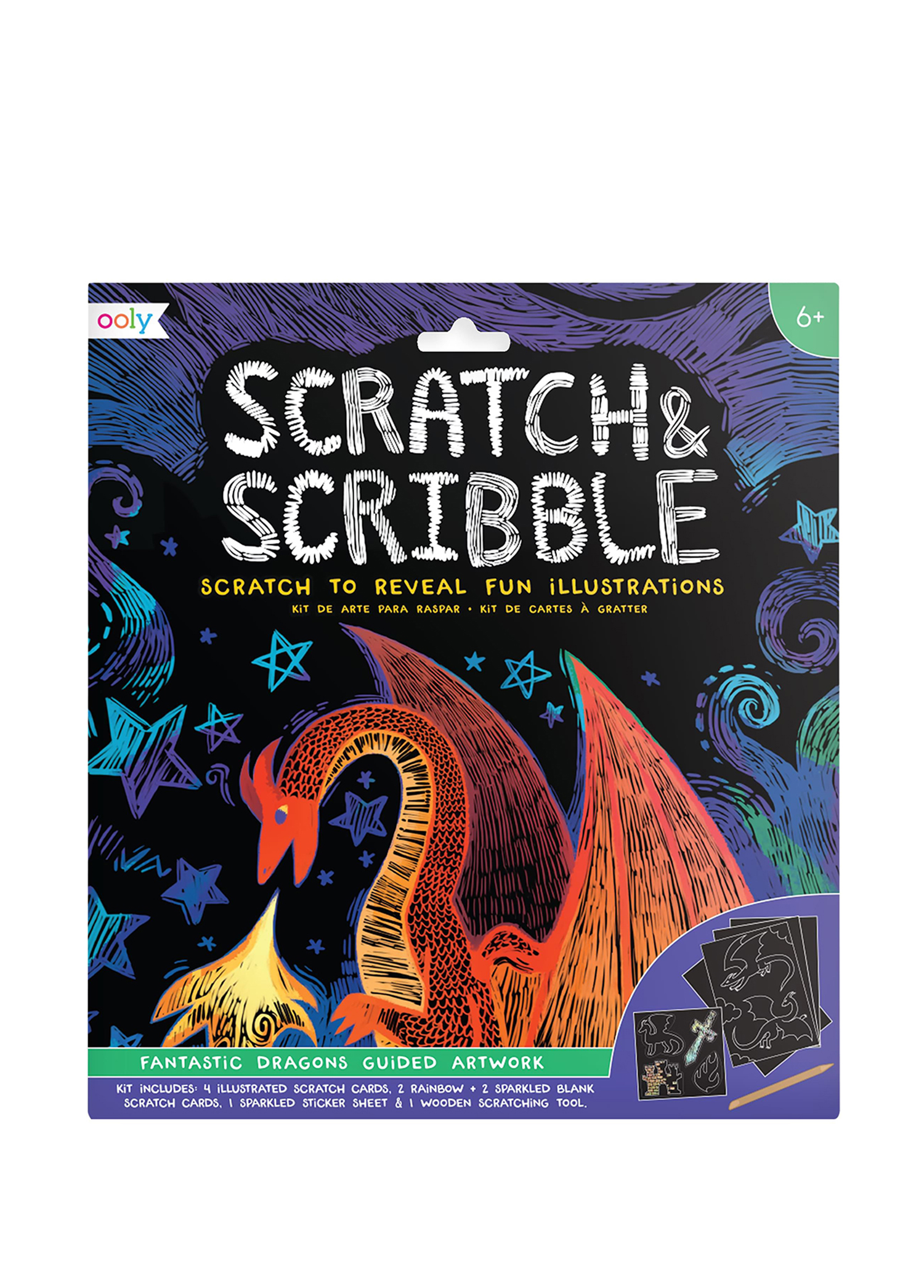 Fantastic Dragon Scratch & Scribble Eğitici Kitap