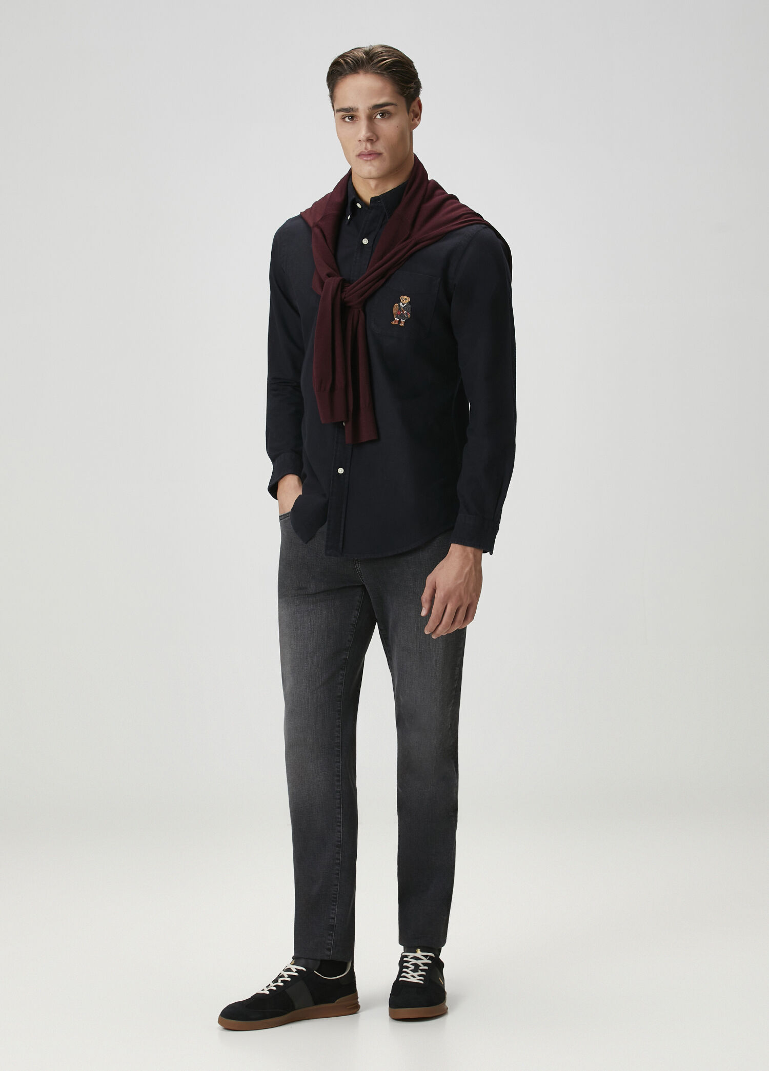 Polo Ralph Lauren - Siyah Oxford Gömlek - Siyah