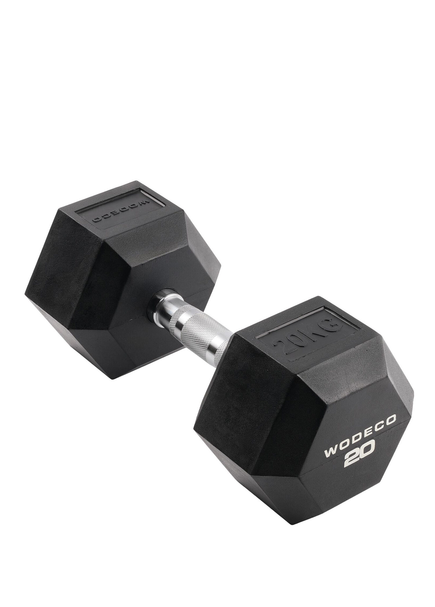 Rubber Hex Siyah Kauçuk Altıgen Dambıl 20 kg