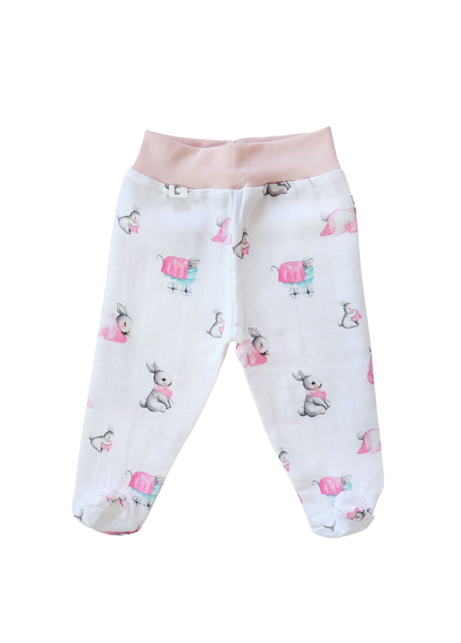 Bebe Lapin Rose Müslin Kız Bebek Patikli Pantolon