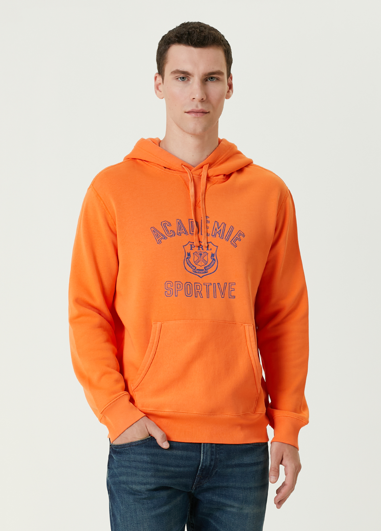 Turuncu Kapüşonlu Sweatshirt