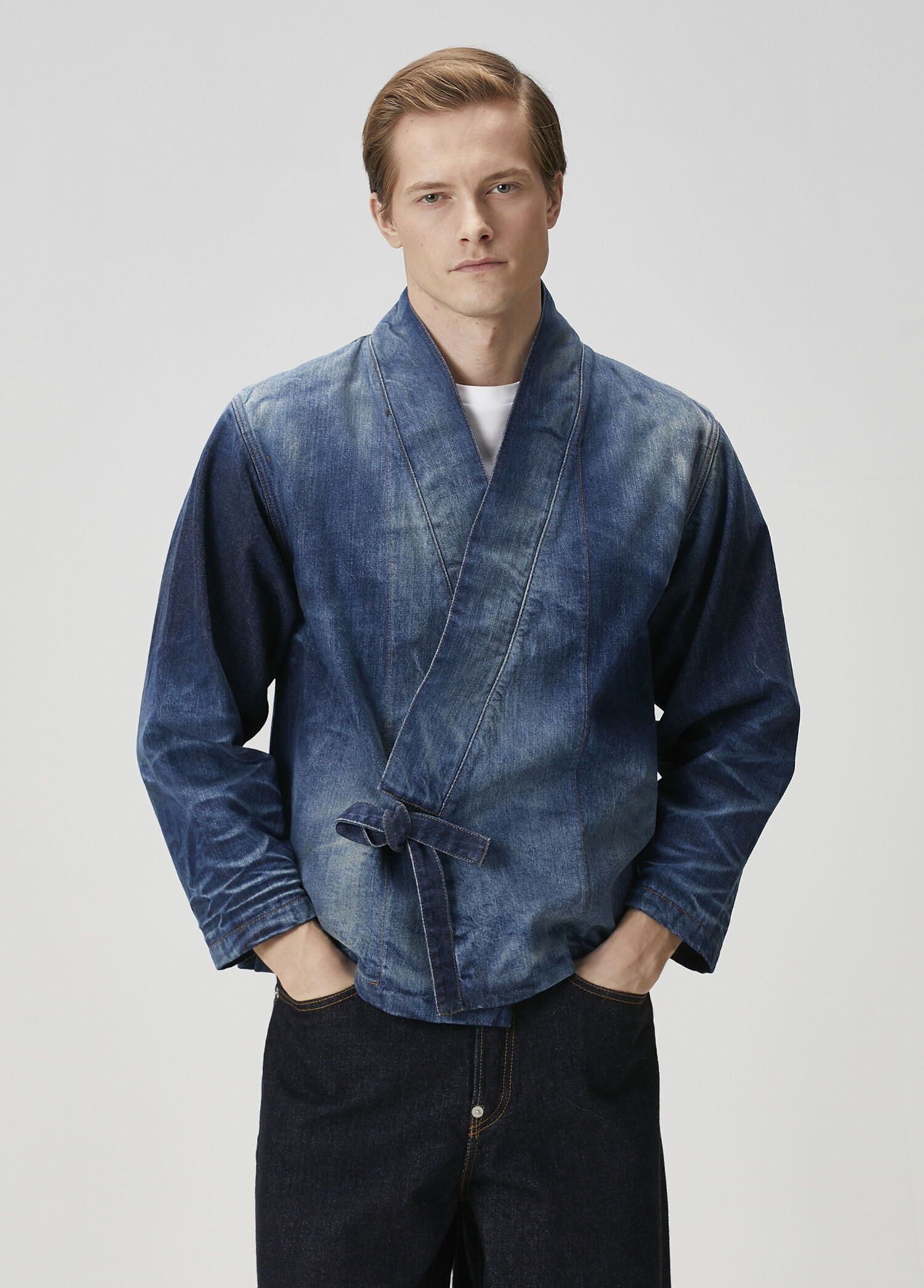 Kenzo - Koyu Mavi Denim Kimono - Koyu Mavi