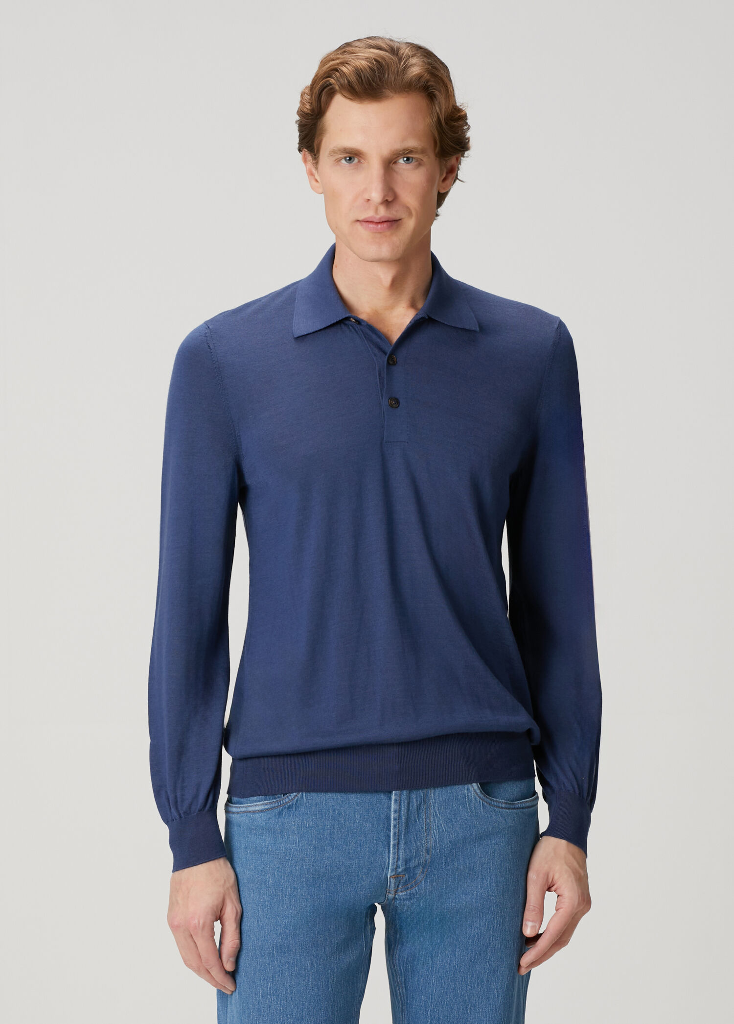Lacivert Polo Yaka Triko