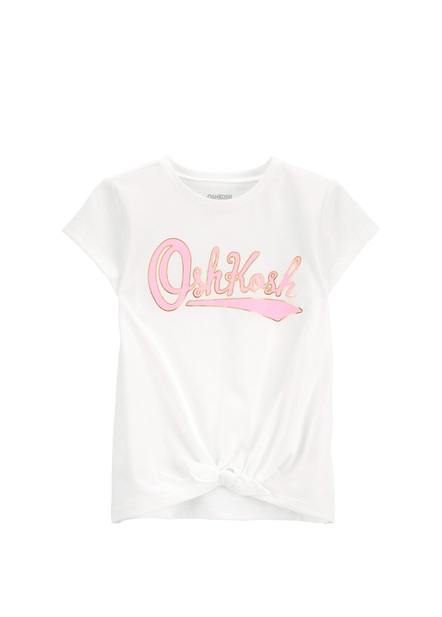 Ekru Baskılı Kısa Kollu Kız Çocuk T-shirt