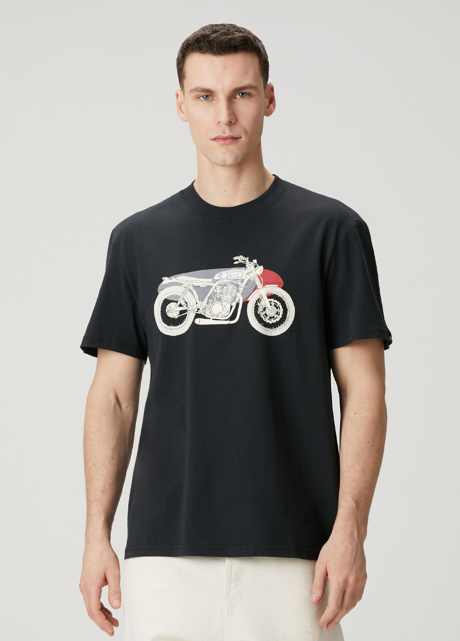 Drovers Dog Siyah Organik Pamuk T-shirt