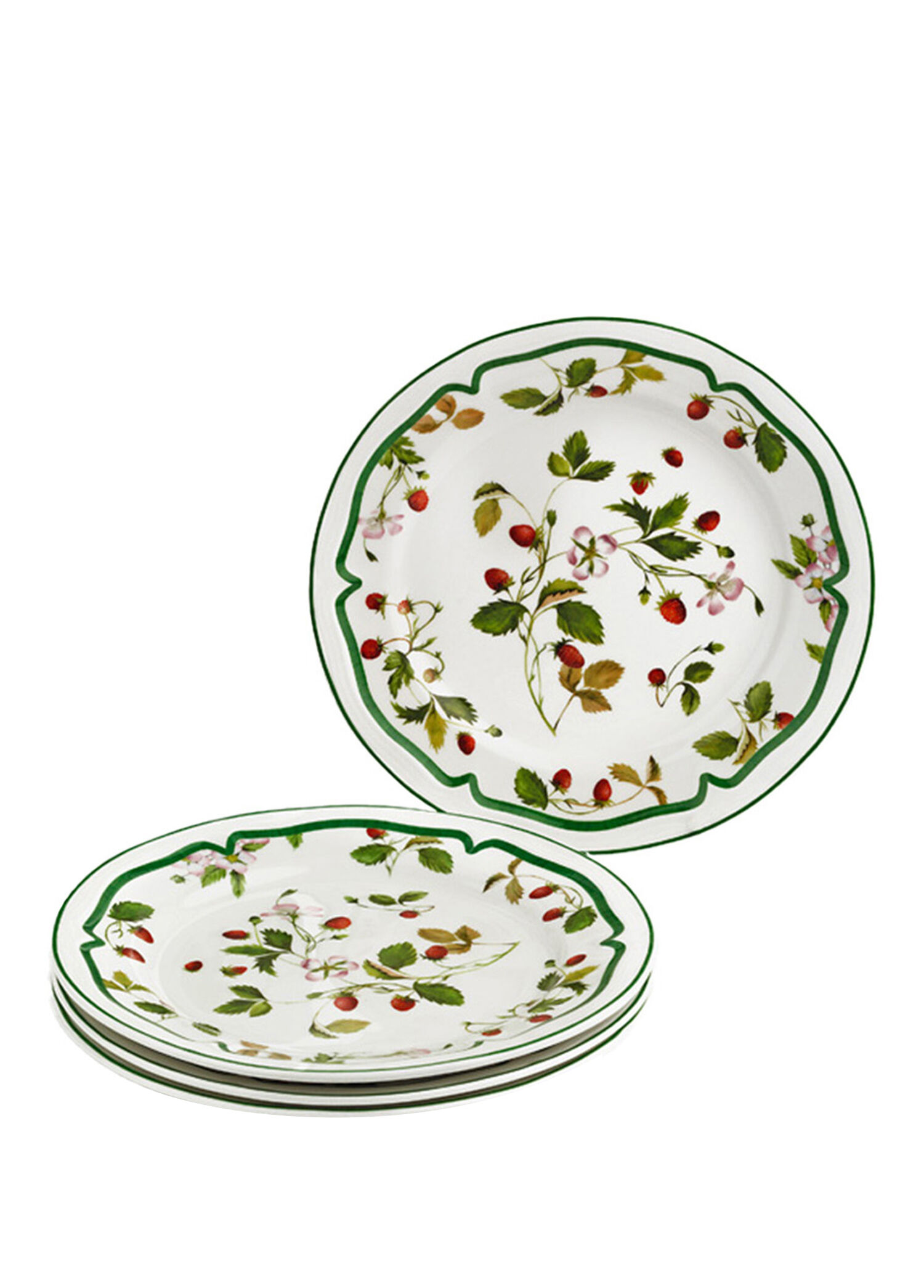 Lucky Art - Blassom Bone Desenli Porselen 4’lü Tabak Seti 20 cm - Çok Renkli