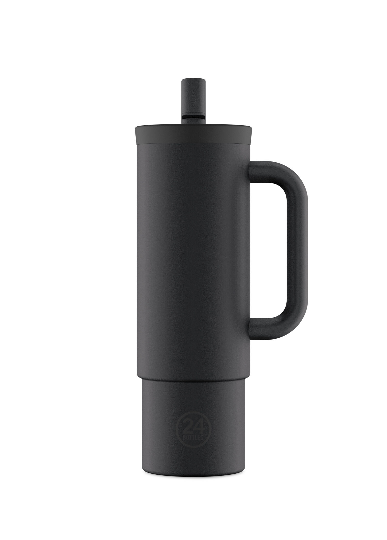 Siyah Straw Cup Pipetli Çelik Termos 800 ml