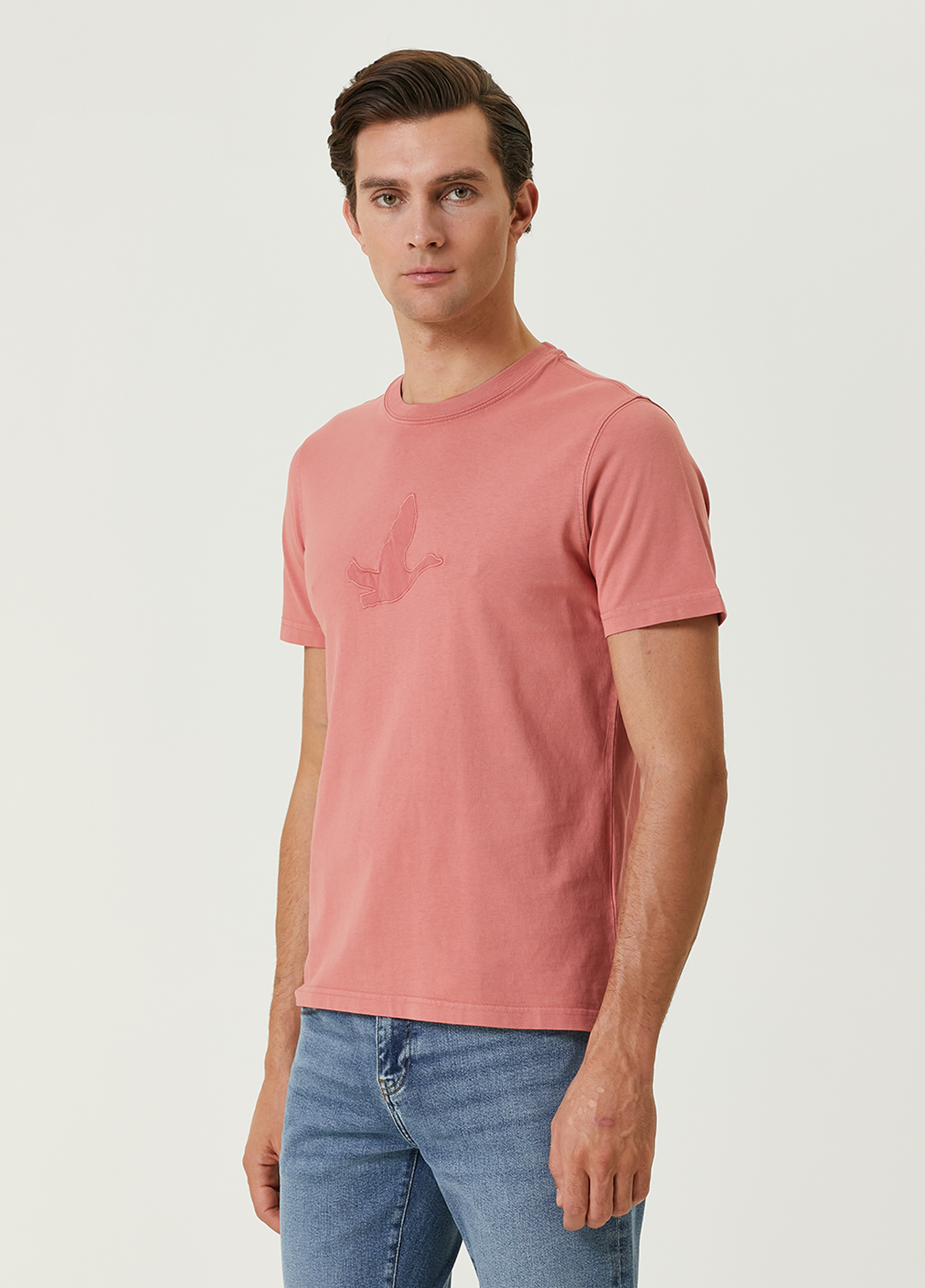 Pembe Kaz Nakışlı T-shirt_3