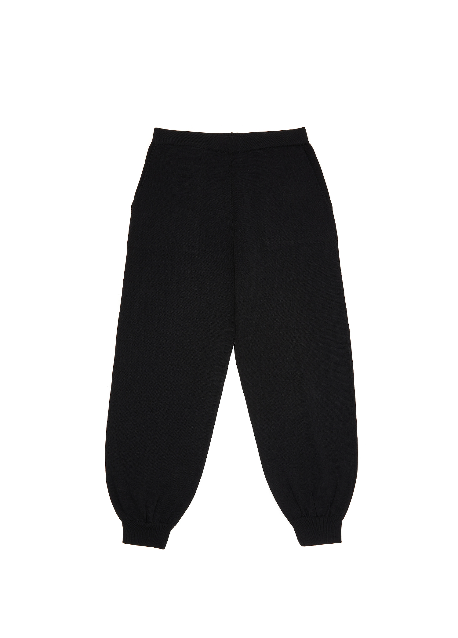 Siyah Jogger Triko Pantolon_5