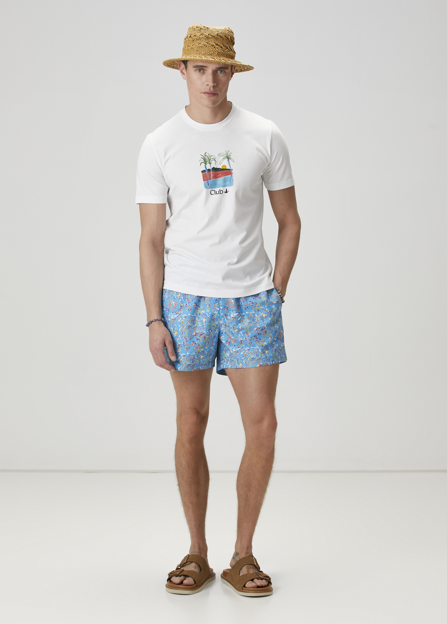 Beyaz Baskı Detaylı T-shirt_1
