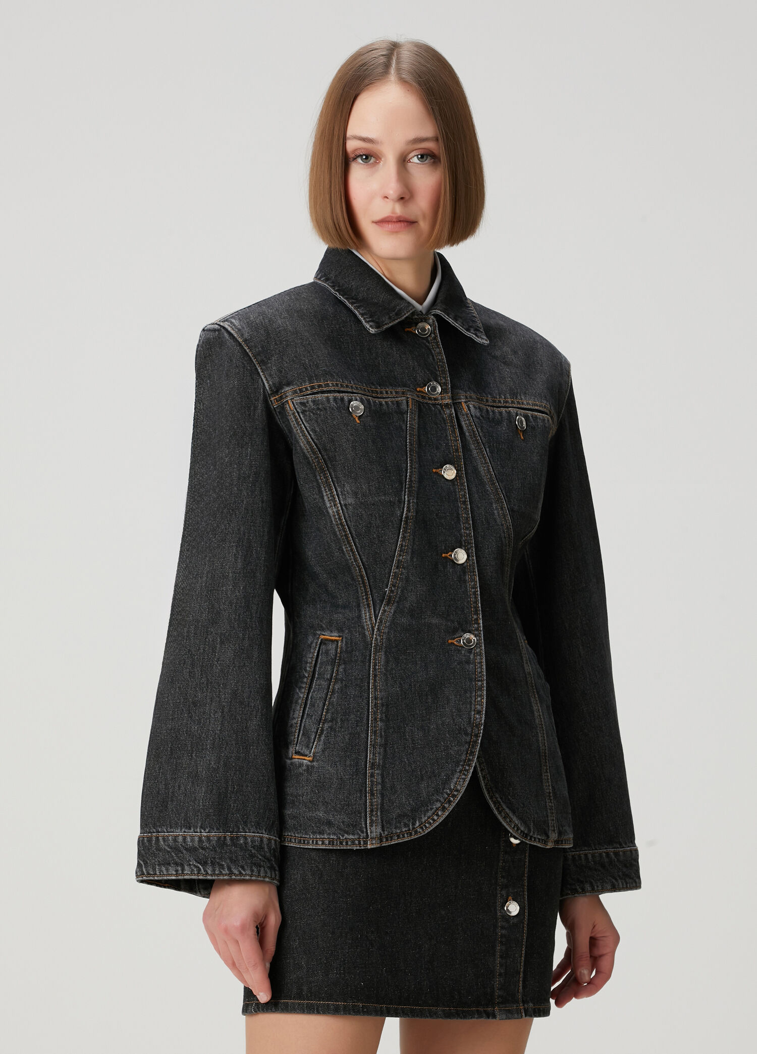 Iloan Koyu Lacivert Denim Ceket