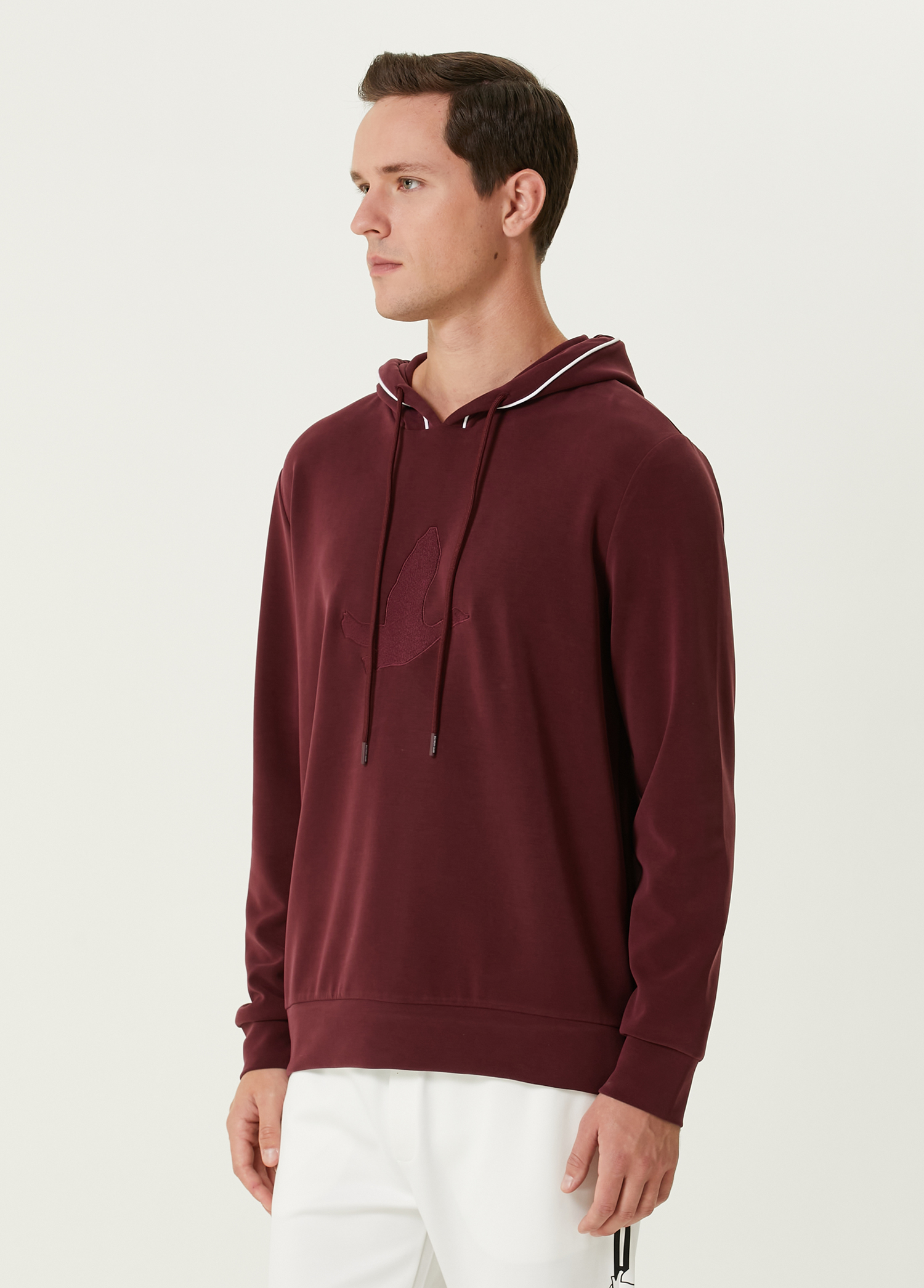 Bordo Kapüşonlu Sweatshirt_3