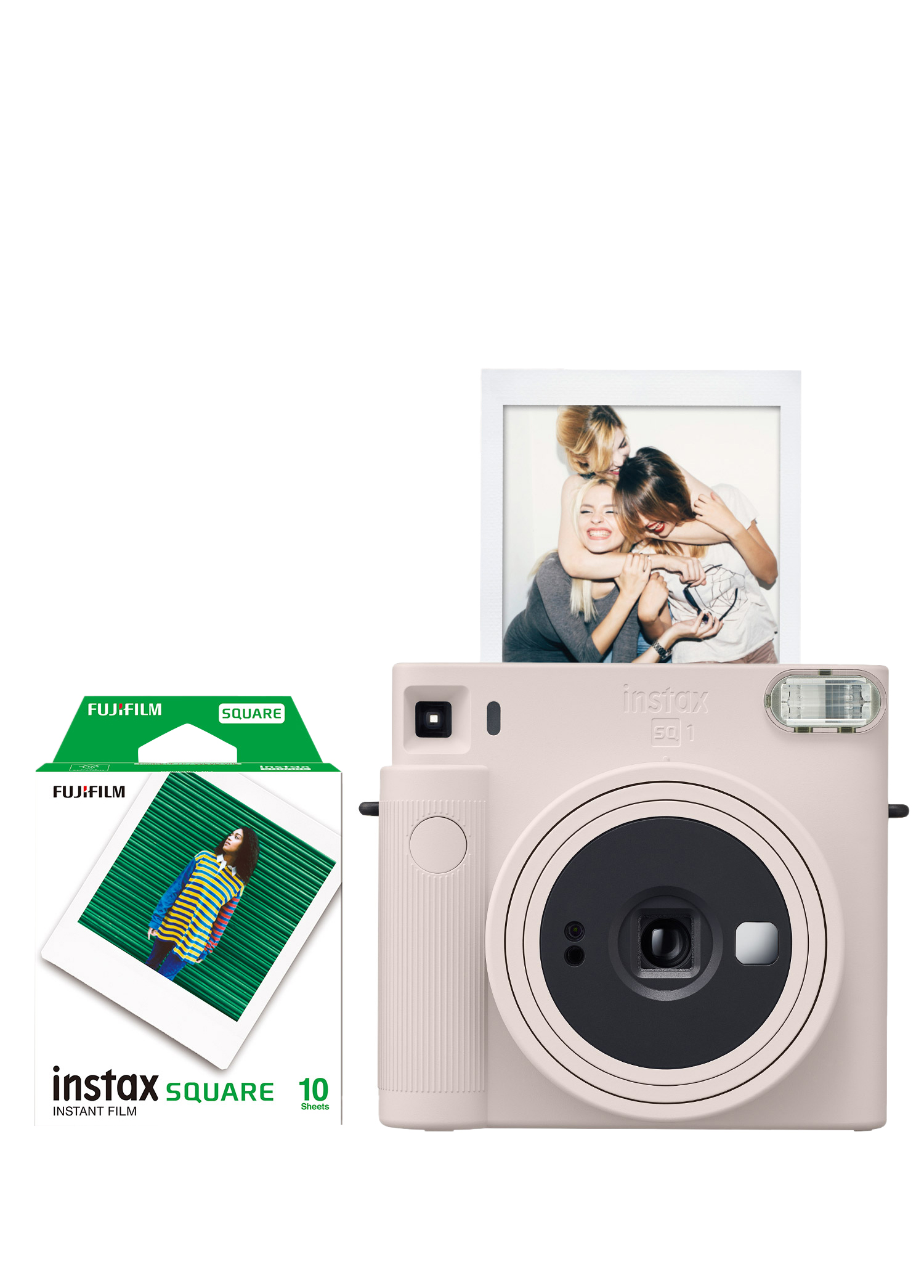 Instax SQ1 Beyaz Fotoğraf Makinesi + 10'lu Kare Film