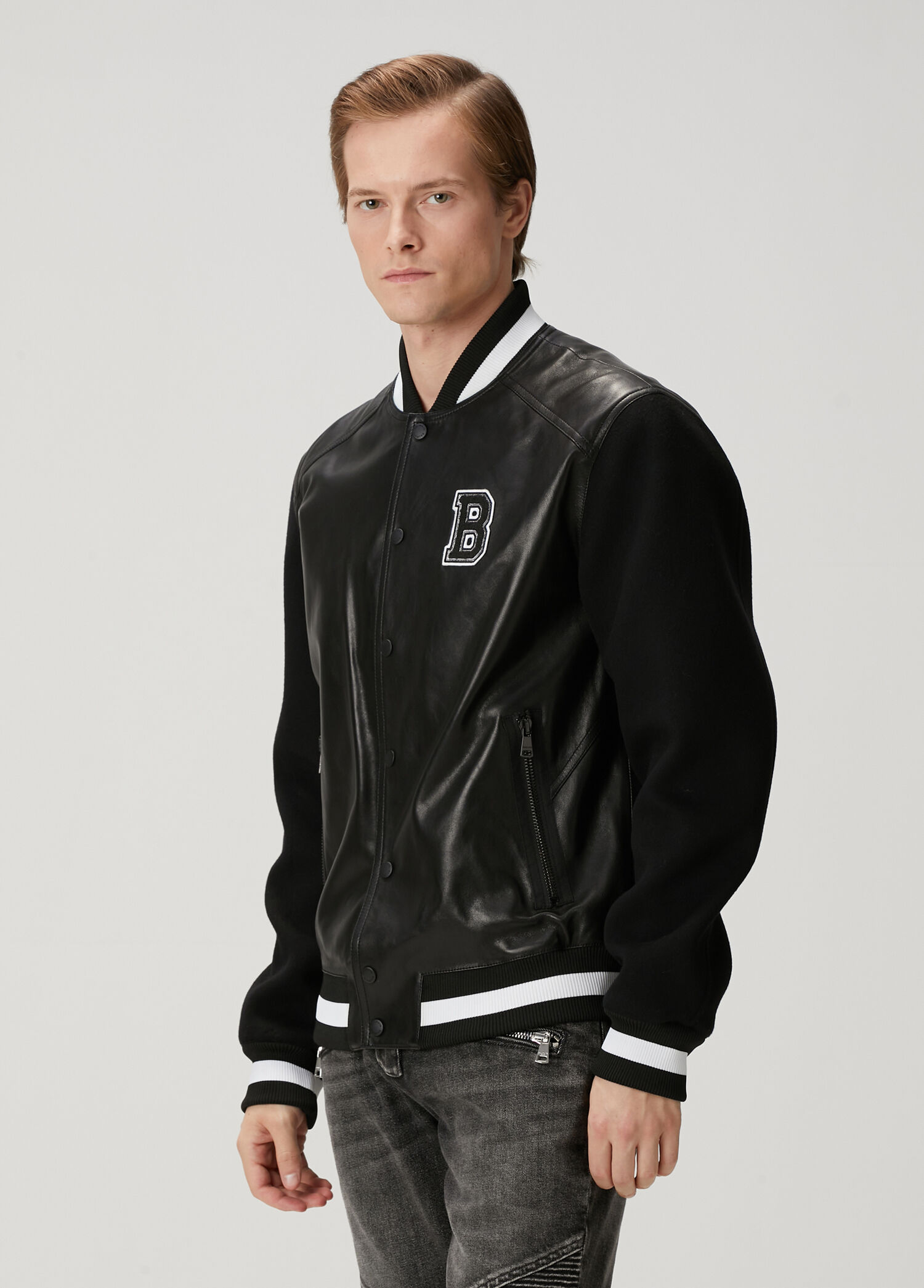Balmain - Siyah Deri Ceket - Siyah